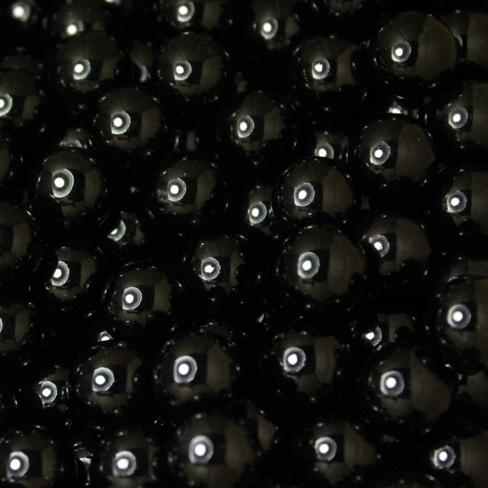 Mega Marbles Replacement Game Set - 30-Piece Black 14mm Glass Marbles for Kids & Adults - Perfect for Marble Games, DIY Crafts, and Home Decor
