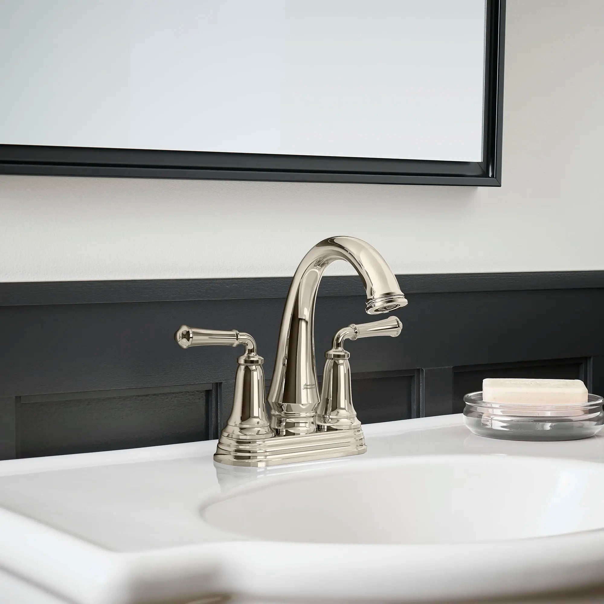 Delancey® 4 Inch Centerset 2 Handle Bathroom Faucet - 1.2 GPM/4.5 LPM Water-Saving Design with Lever Handles - Perfect for Small Bathrooms, Powder Rooms & Guest Baths