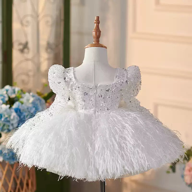 Adorable Baby Girl Christmas Dress - Toddler Pageant Gown, First Communion Dress, Princess Party Outfit for Holiday Photos & Special Occasions