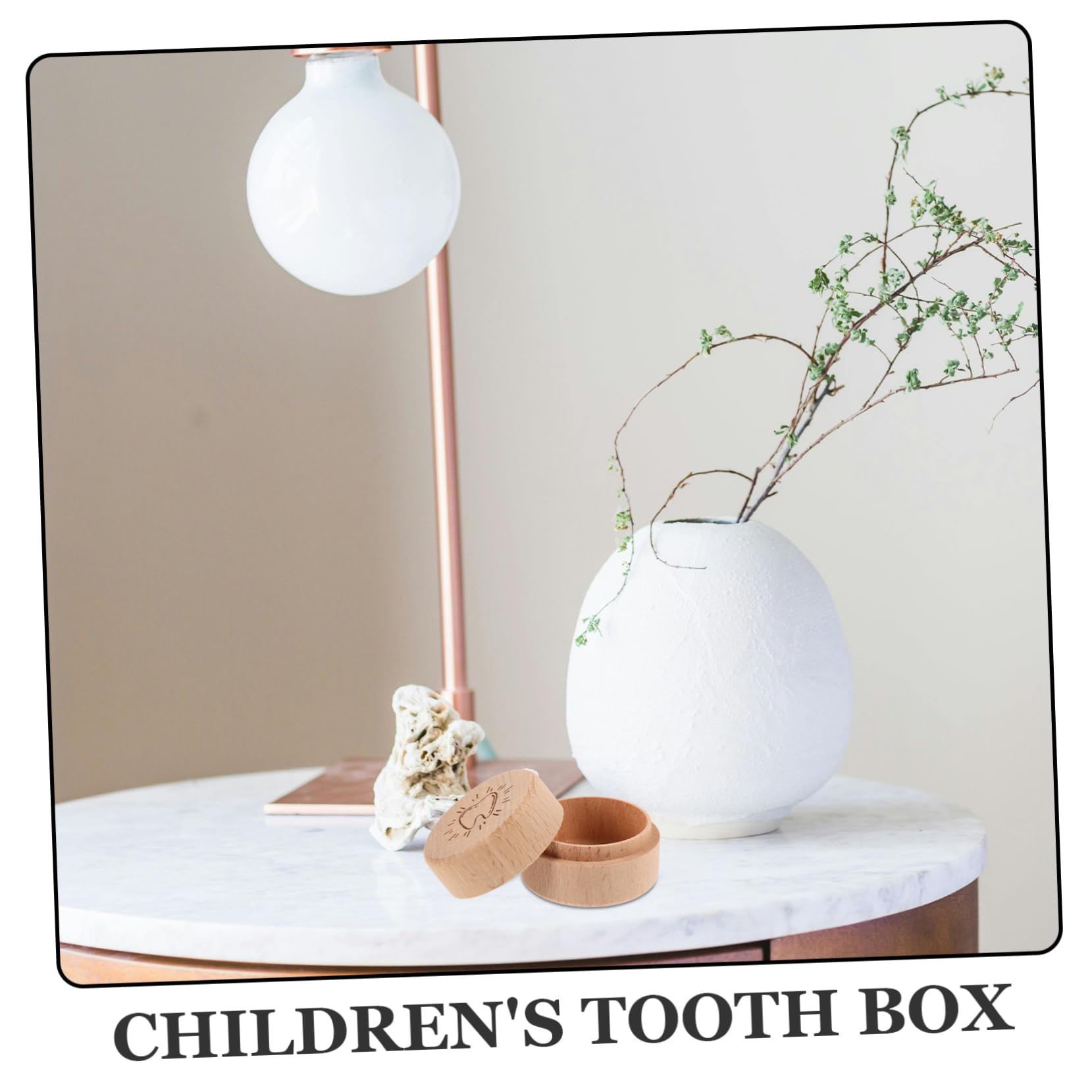 PRETYZOOM Baby's First Tooth Keepsake Box - Wooden Tooth Storage Case with Sealed Lid | Perfect for Saving Lost Teeth, Baby Tooth Fairy Gifts & Childhood Memory Preservation
