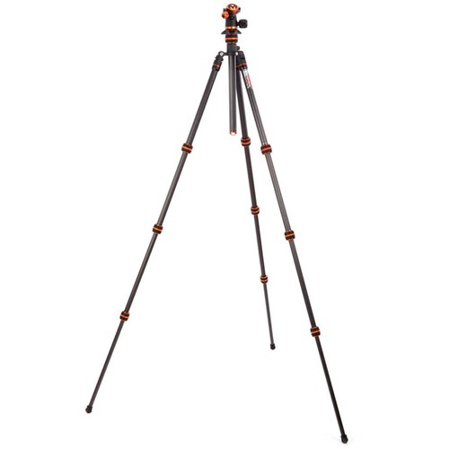 3 Legged Thing Punks Billy 2.0 Carbon Fiber Tripod with AirHed Neo 2.0 Ball Head (Black) - Professional Camera Tripod for Photography, Videography & Travel - Perfect for Outdoor Shoots, Studio Work & Vlogging