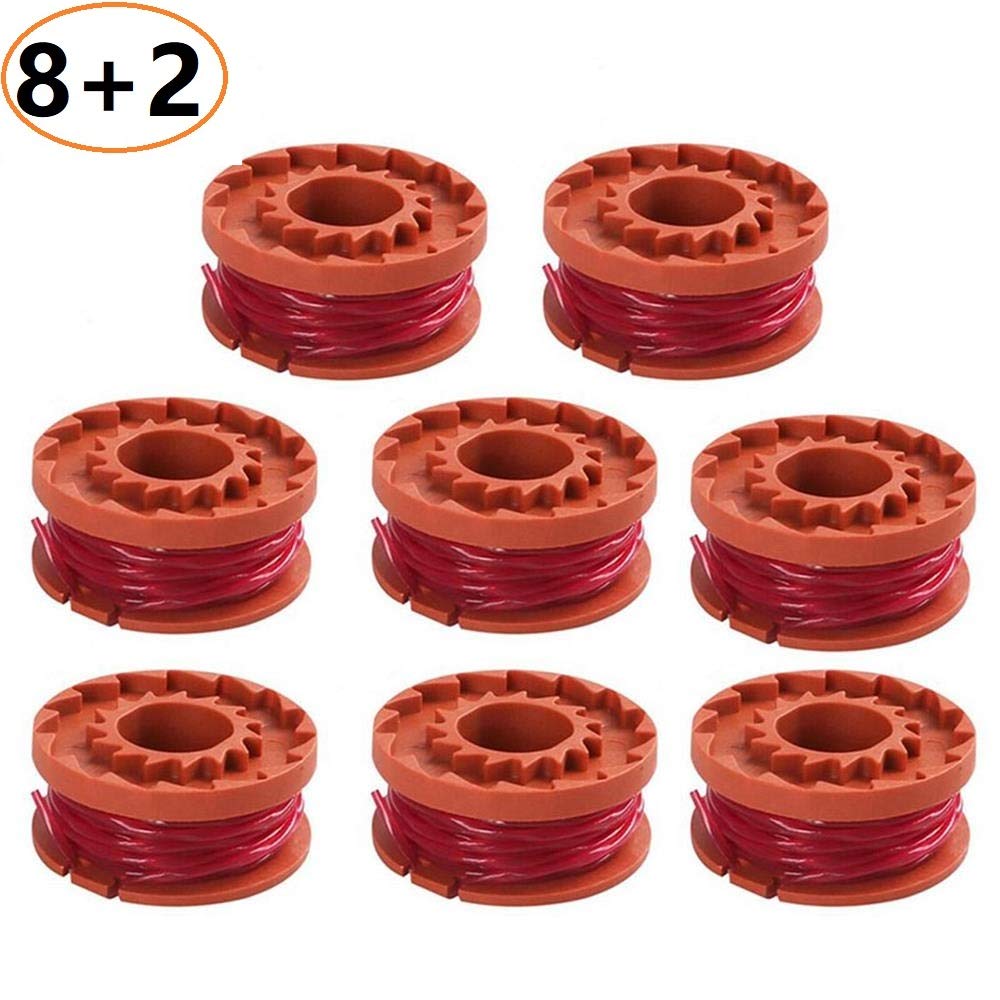 Lucky Seven 0.065-Inch Trimmer Line Refills (10 Pack) - Compatible with Worx, Edger Spool & Weed Eater String - Durable Replacement for Electric String Trimmers - Perfect for Lawn Care, Garden Edging & Yard Maintenance