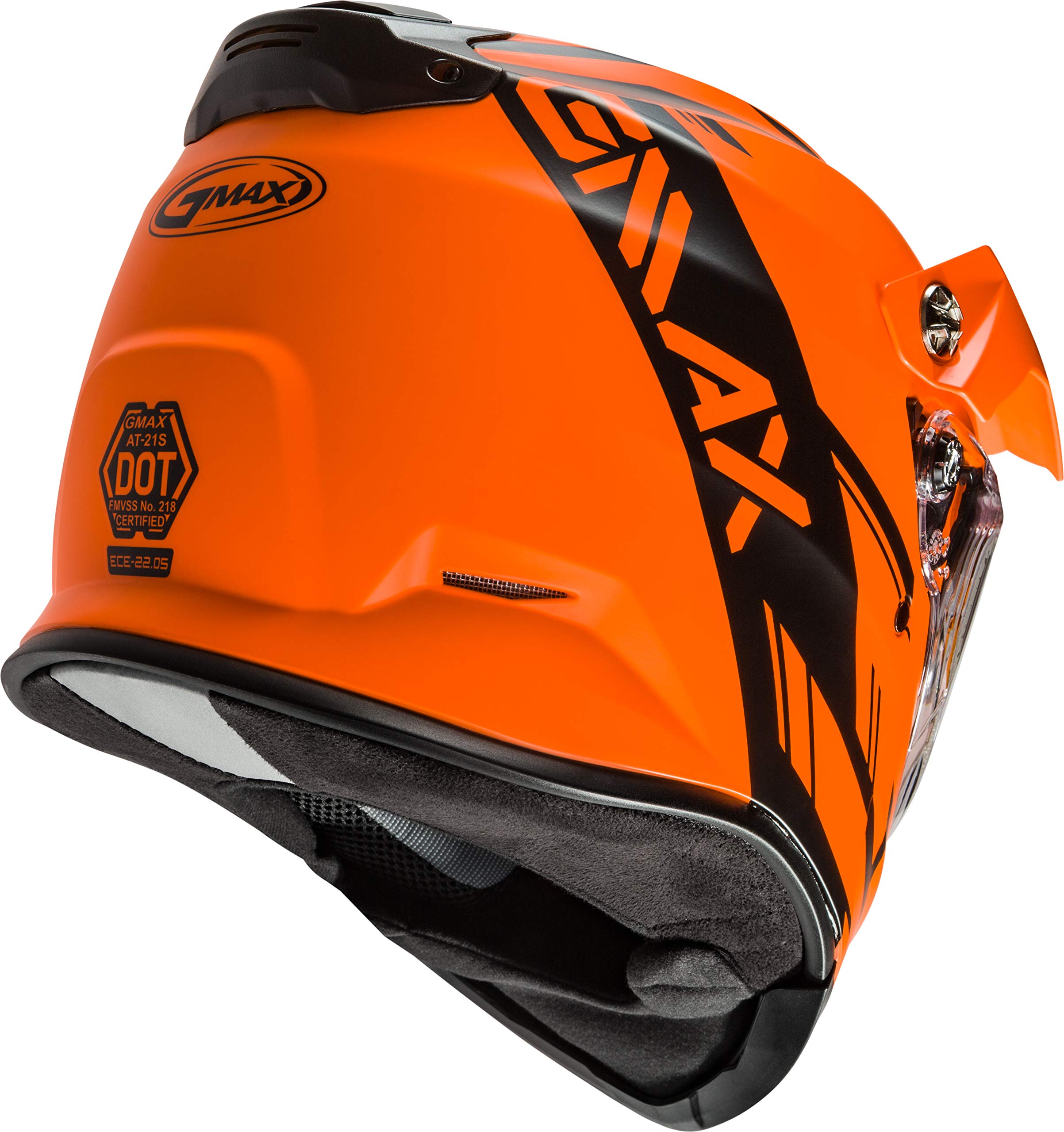 GMAX G2211144 Motorcycle Helmet - Matte Neon Orange & Black - Small Size - DOT Approved for Safe Riding - Perfect for Street Bikes, Cruisers & ATV Adventures