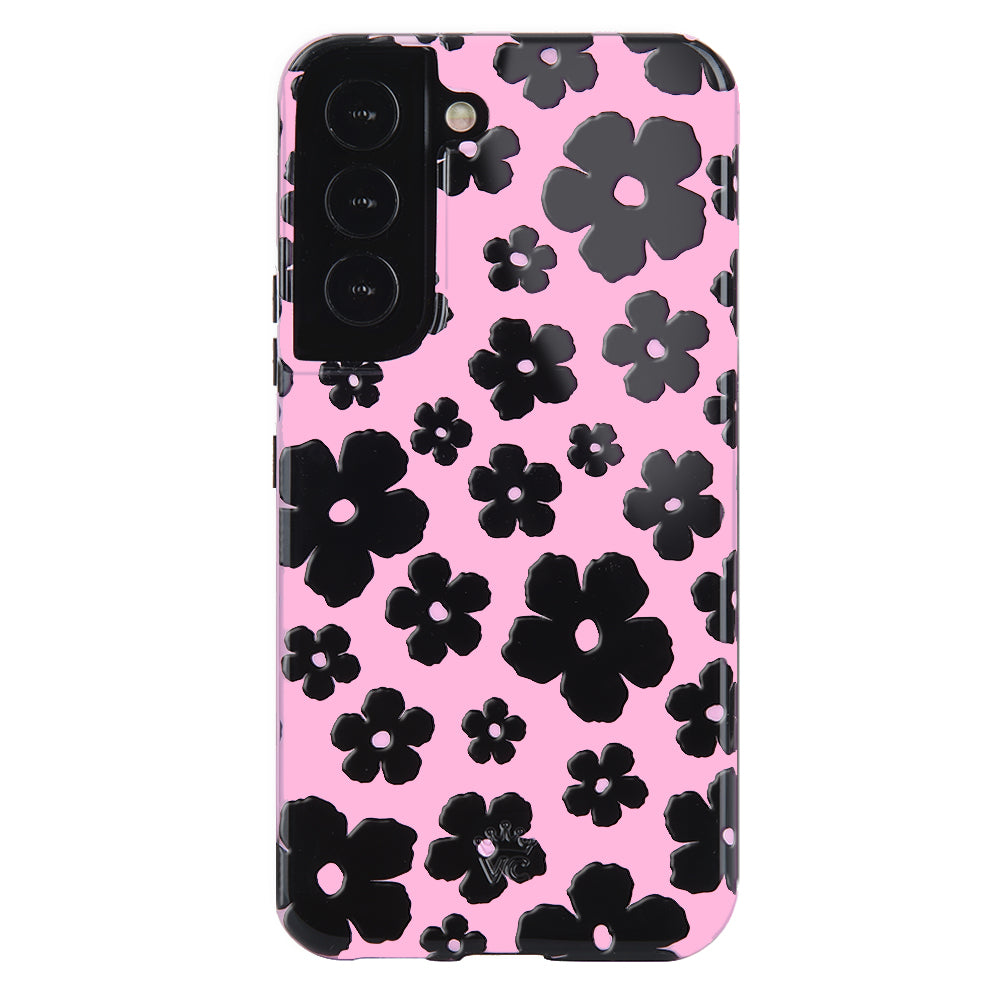 Pink Le Fleur Samsung Phone Case - Floral Design Protective Cover for Samsung Galaxy [Model] - Perfect for Everyday Use, Travel & Gift Giving