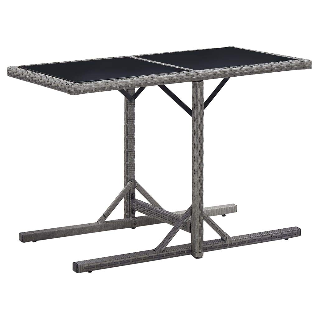 Premium Wicker Patio Dining Set with Glass Table - 43.3