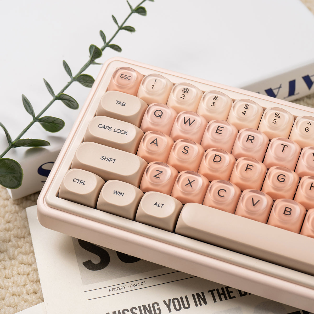 Custom PBT+PC Spherical Keycaps for Mechanical Keyboards - Cute Girl Theme, Hot Sublimation Design - Perfect for Gaming, Typing & Custom Keyboard Builds