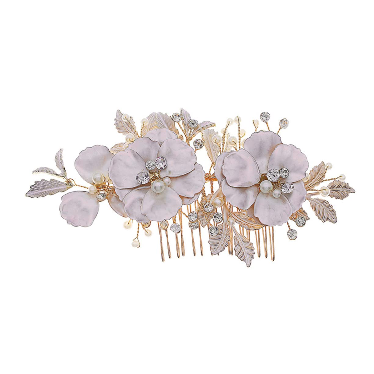 Beaupretty Pearl Wedding Hair Comb for Women - Bridal Hair Accessories, Vintage Bridesmaid Headpiece, Wedding Headdress for Bride, Miss Fine Hair Jewelry - Perfect for Weddings, Prom, Parties & Special Occasions