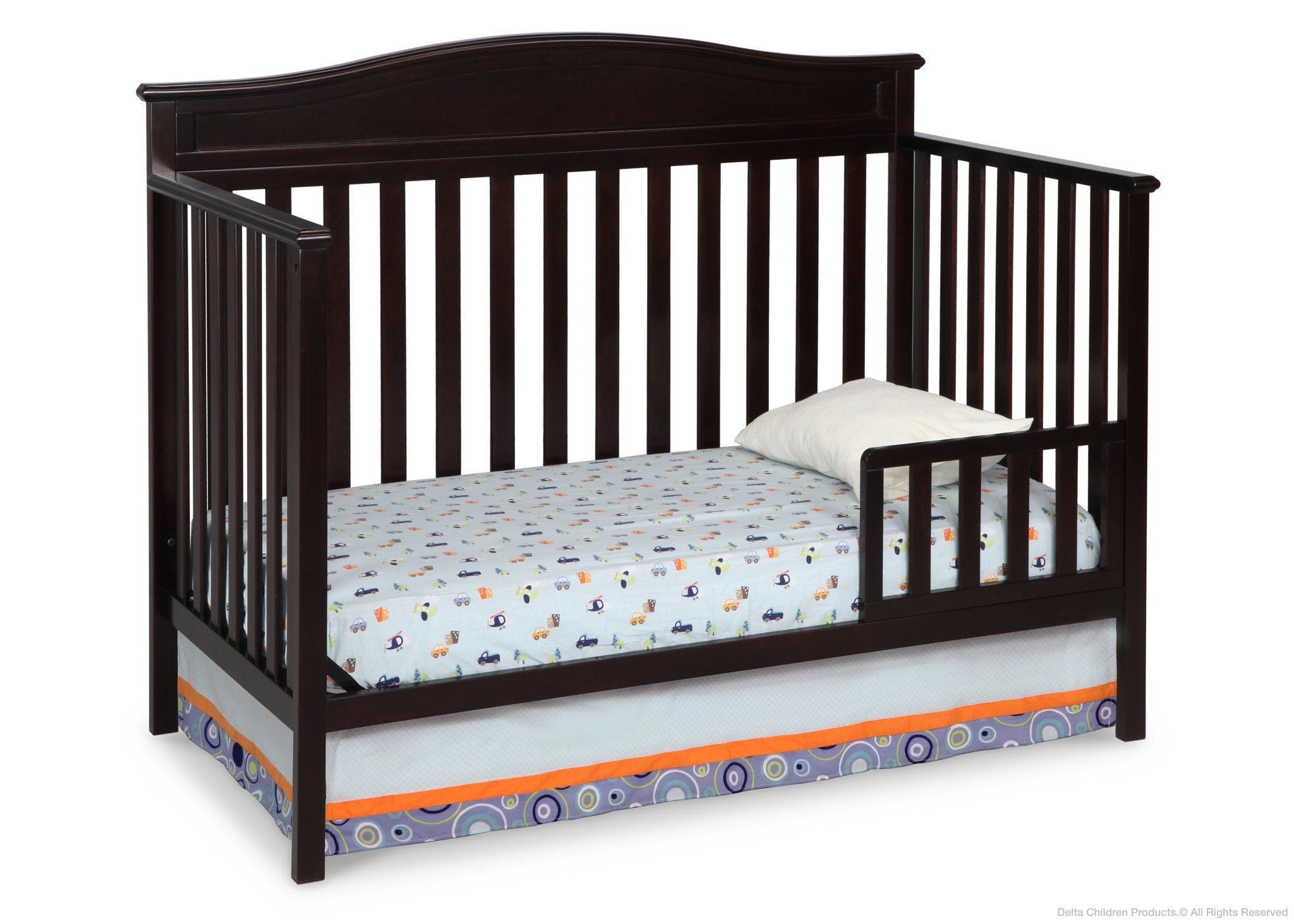Larkin 4-in-1 Convertible Baby Crib - Toddler Bed, Daybed & Full-Size Bed - Safe & Stylish Nursery Furniture for Newborns to Teens - Perfect for Bedrooms, Daycare & Guest Rooms