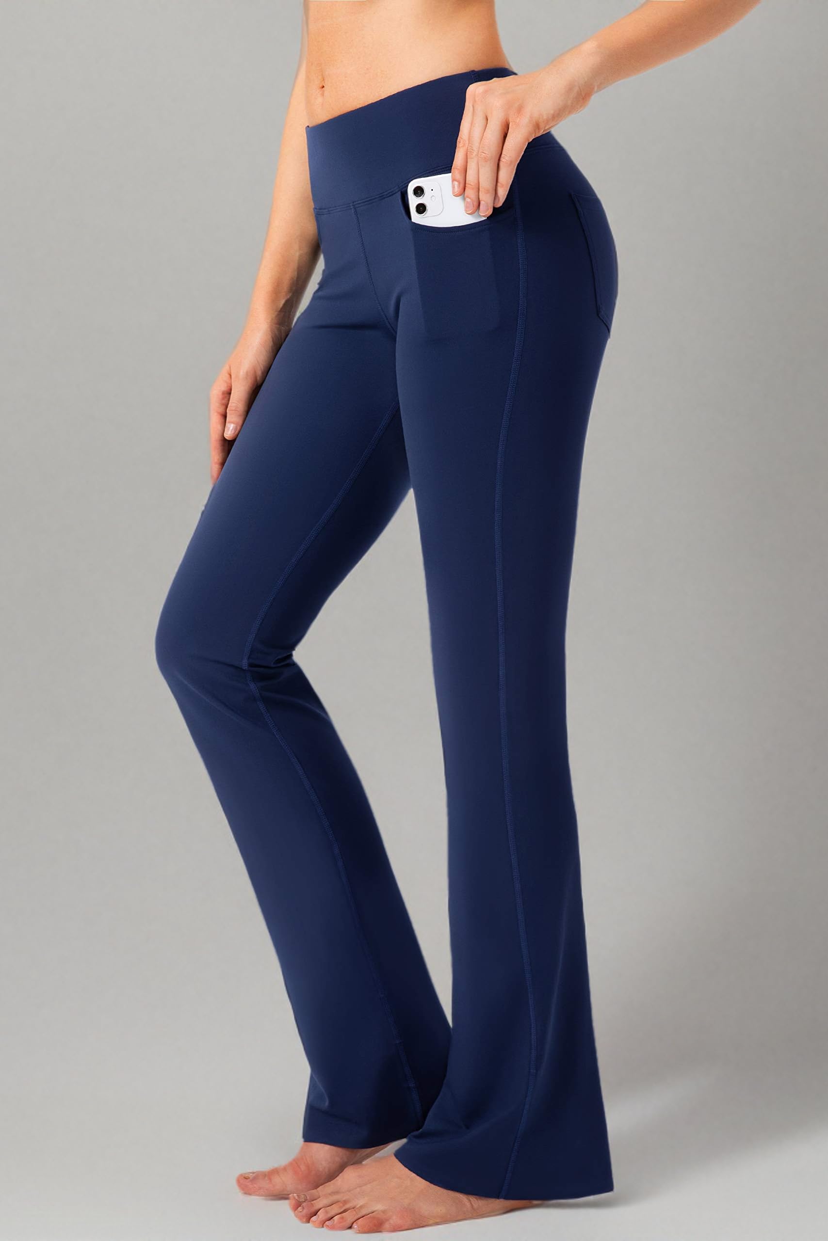Gradual Women's High Waist Yoga Pants with 4 Pockets - Bootcut Work Dress Pants for Yoga, Office & Casual Wear
