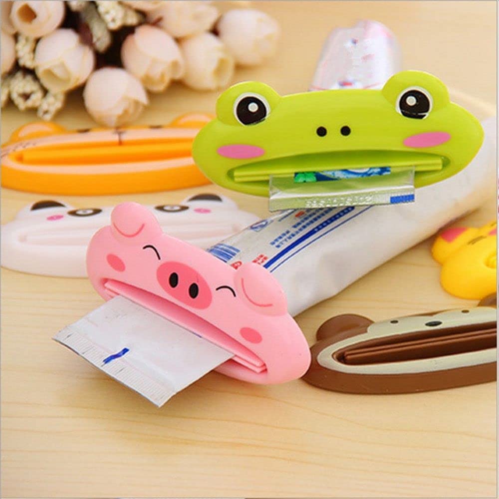 Plastic Toothpaste Tube Squeezer & Roller Dispenser - Cute Panda Design for Home & Travel Bathroom Organization - Perfect for Kids, Camping, and Space-Saving Storage