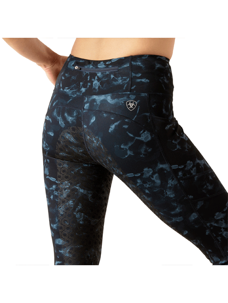 Ariat EOS Print Full Seat Riding Tights for Women - Breathable Equestrian Breeches for Horseback Riding & Training - Perfect for Show Jumping, Dressage & Stable Work
