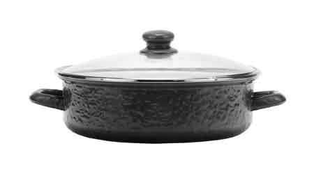 Premium 3 Quart Saute Pan with Solid Black Enamel Coating - Nonstick Frying Pan for Searing, Stir-Frying & Sauteing - Ideal for Gas, Electric & Induction Stovetops - Perfect for Home Cooking & Professional Kitchens