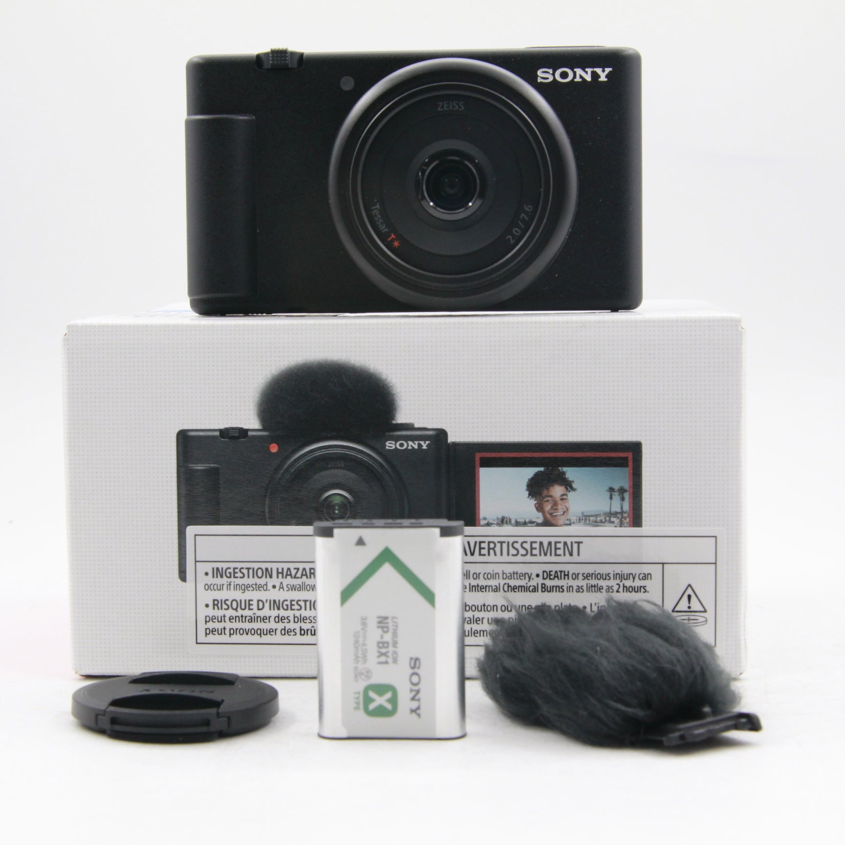 Open Box Sony ZV-1F Vlogging Camera (Black) - Perfect for YouTube, Travel & Content Creation