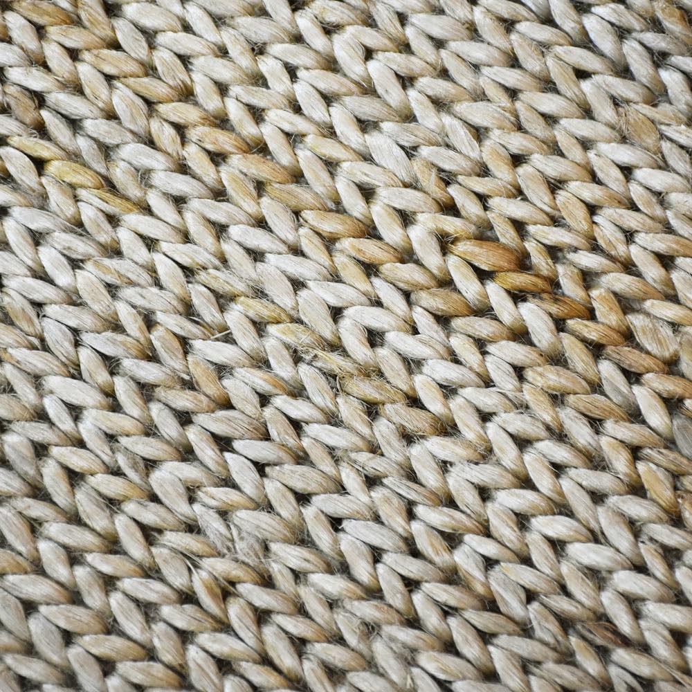 Hand Knotted SUMAK Jute Eco-Friendly Solid Area Rug 8'x10' Rectangle - Camel Color High Pile Natural Fiber Rug for Living Room, Bedroom & Outdoor Use | Handmade Plain Design (J00013)