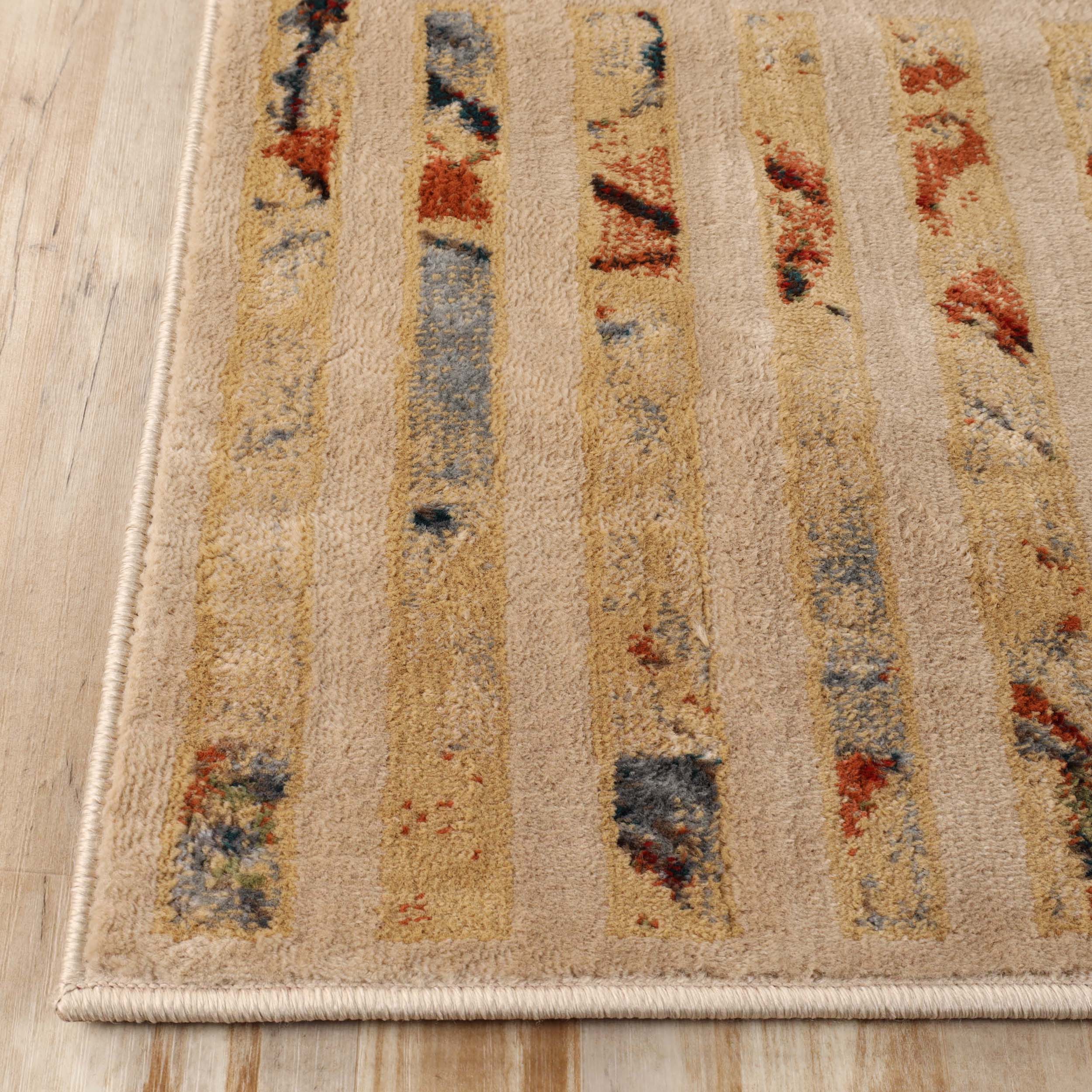 Modern Geometric Lines Abstract Boho Area Rug or Runner - Non-Slip Soft Living Room Carpet for Bedroom, Nursery, Dorm Decor - Boho Chic Home Decor Accent