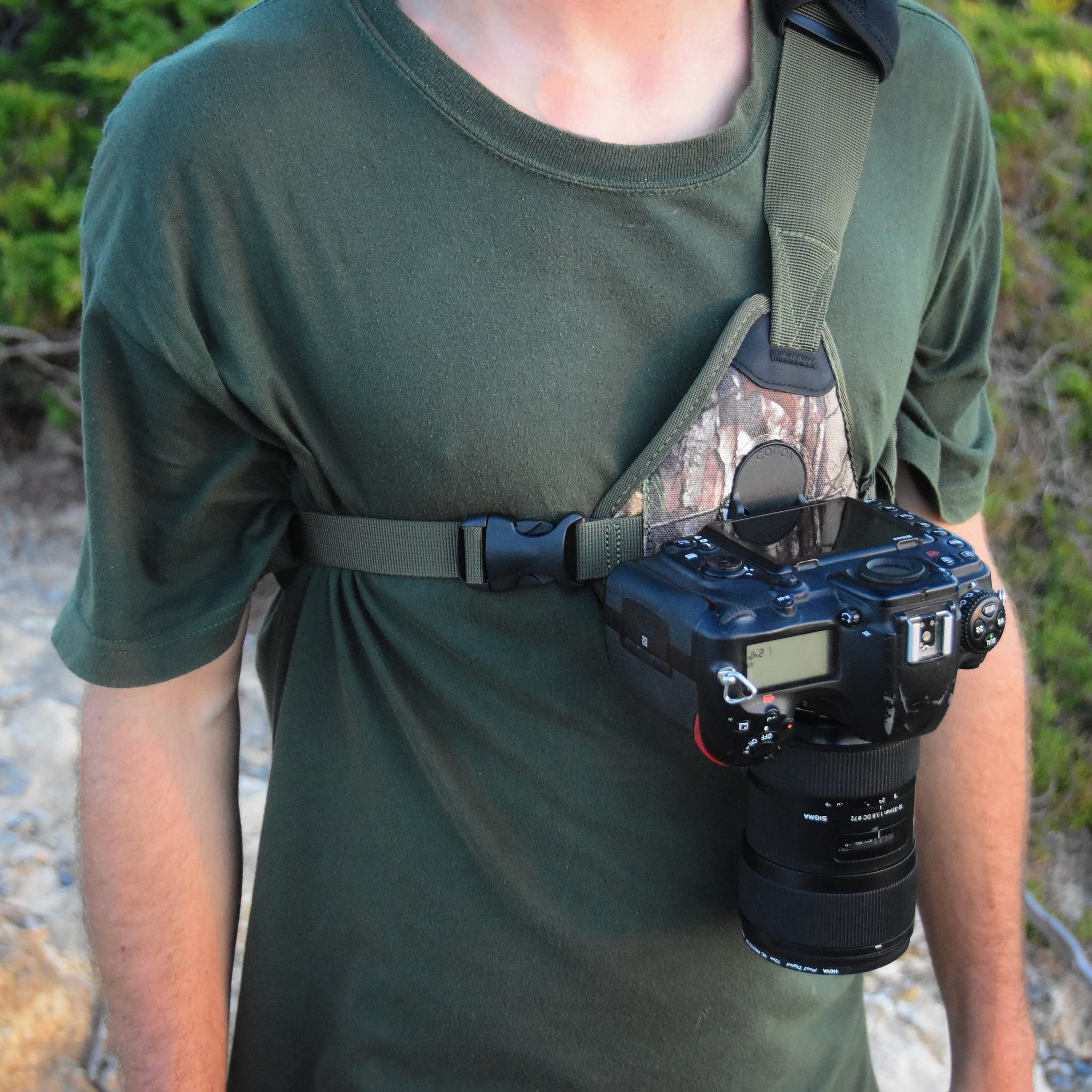 Skout G2 Sling Style Camera Harness - Adjustable Cotton Carrier for DSLR & Mirrorless Cameras - Secure Hands-Free Photography Gear for Hiking, Travel & Outdoor Adventures