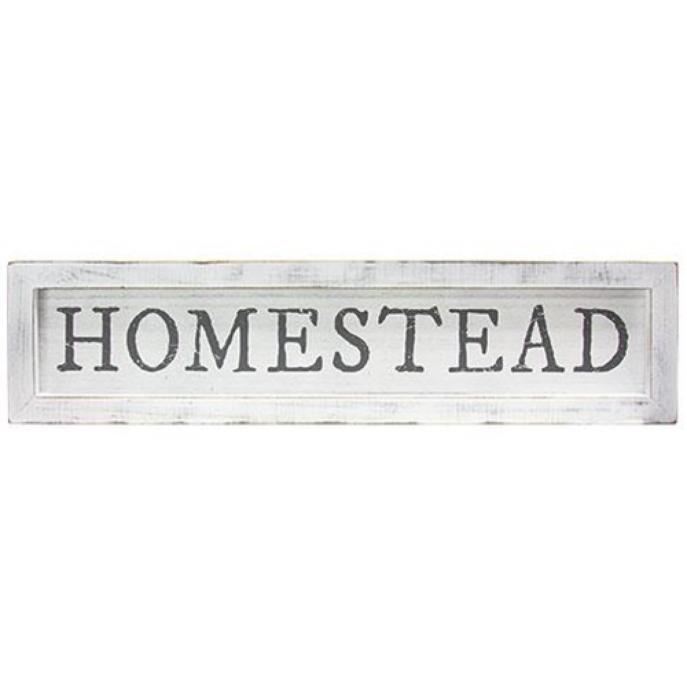 Farmhouse White Framed Wall Sign - Rustic Home Decor for Living Room, Kitchen & Entryway - Perfect for Farmhouse, Cottage & Country Style Homes