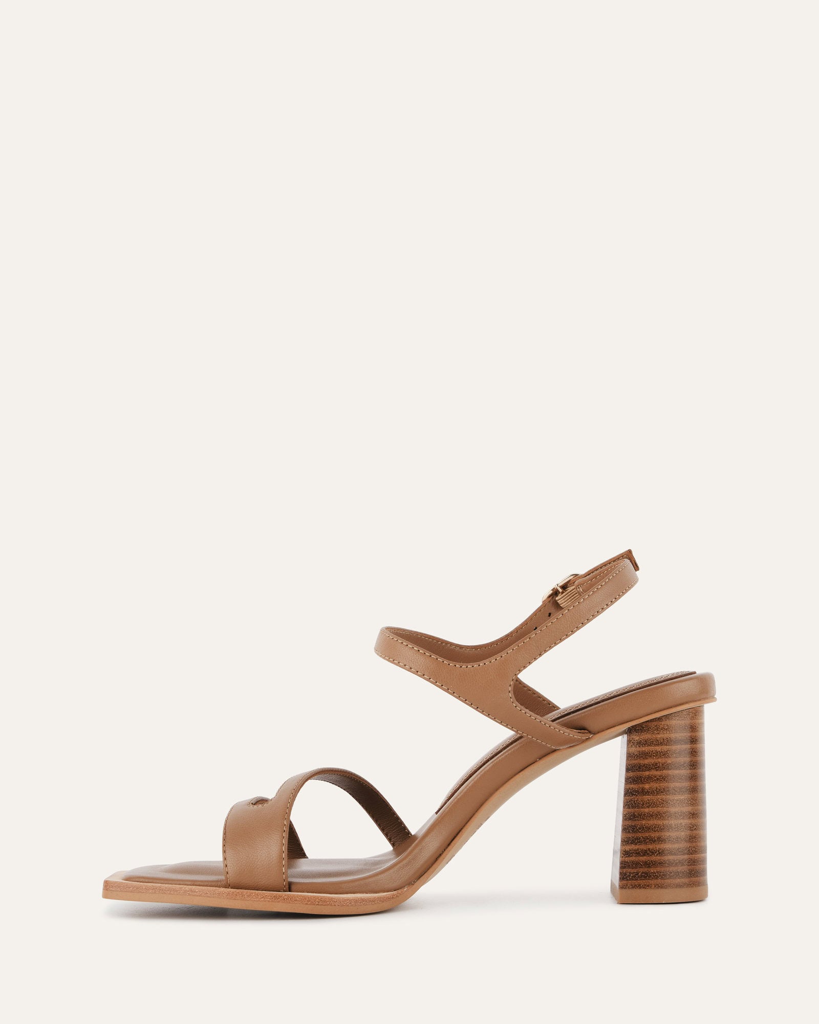 Casey Women's Tan Leather High Heel Sandals - Comfortable & Stylish for Weddings, Parties & Summer Outfits