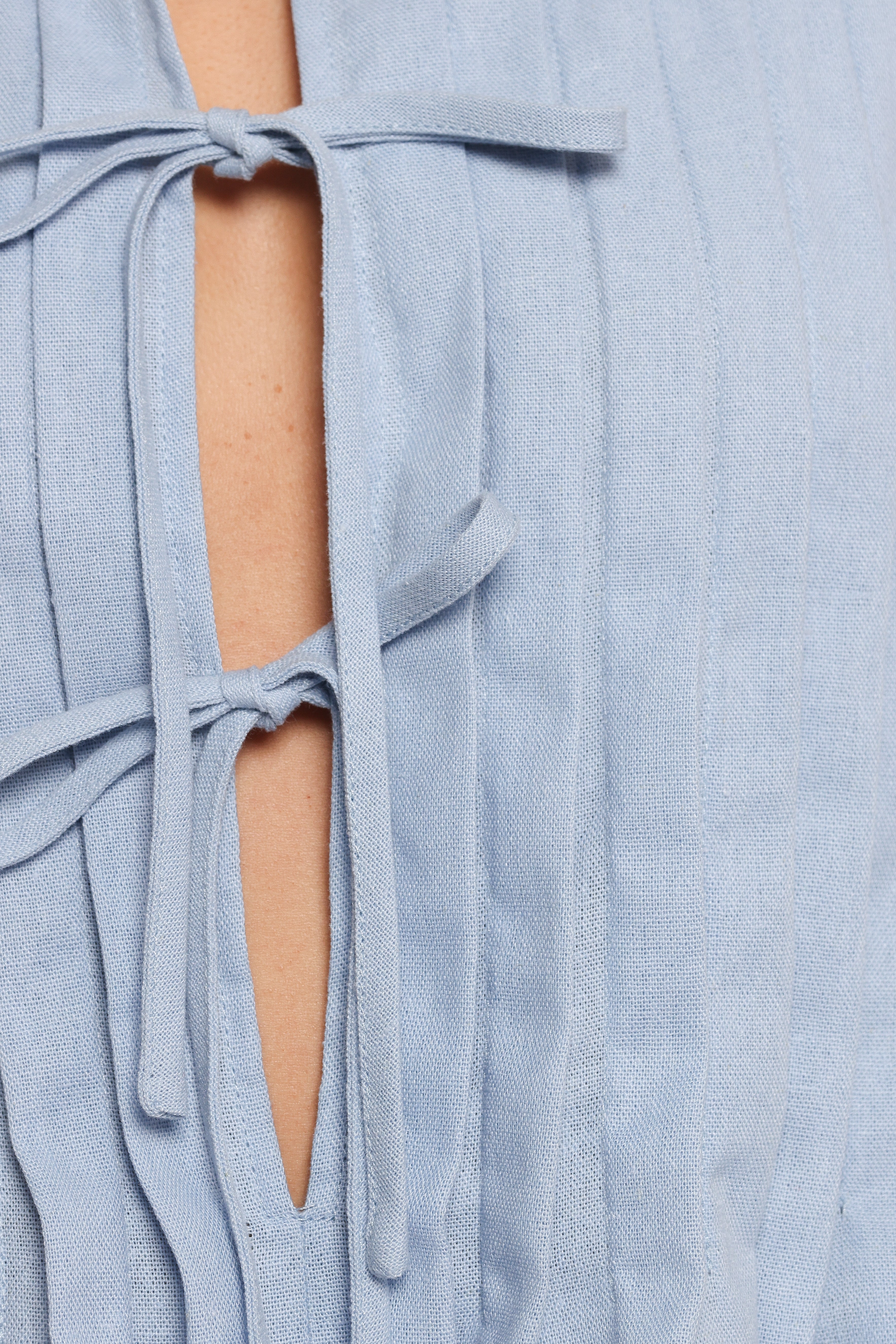 Delia Women's Pleat Tie Top - Stylish Blue Blouse for Casual & Office Wear | Perfect for Work, Dates & Everyday Outfits