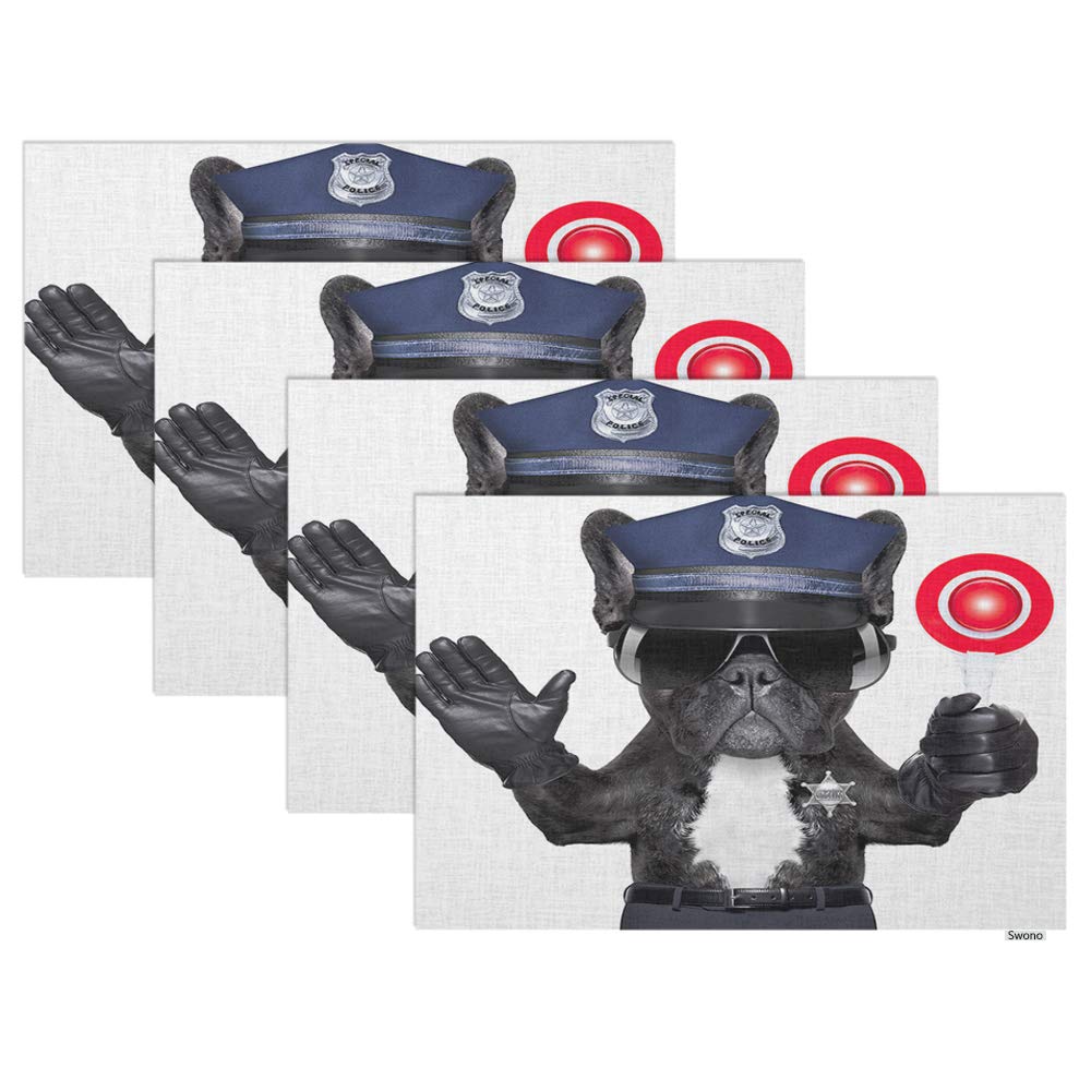 Swono Police Dog Placemat Set of 4 - 12