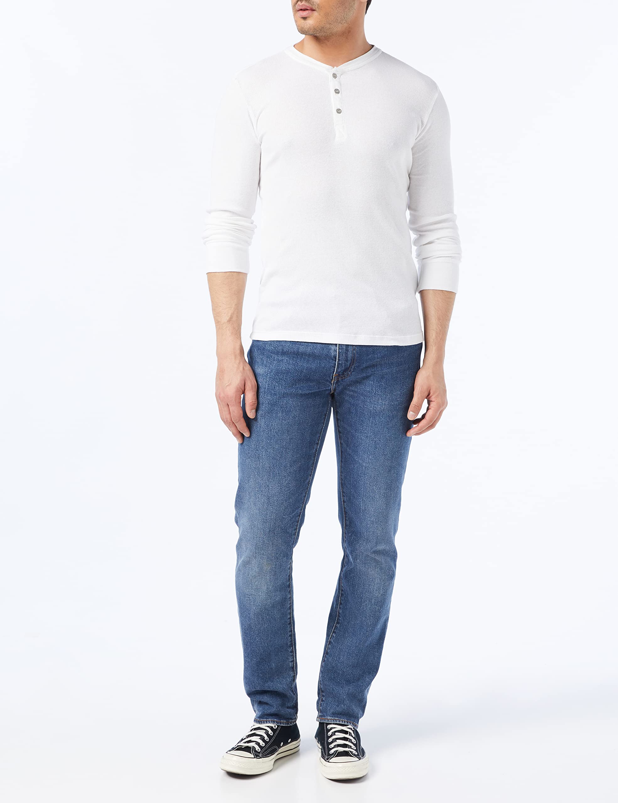 Levi's Men's 300ls Long Sleeve Henley Shirt - Soft Cotton Crewneck Tee for Casual Wear & Layering - Perfect for Everyday Outfits, Work & Weekend Style