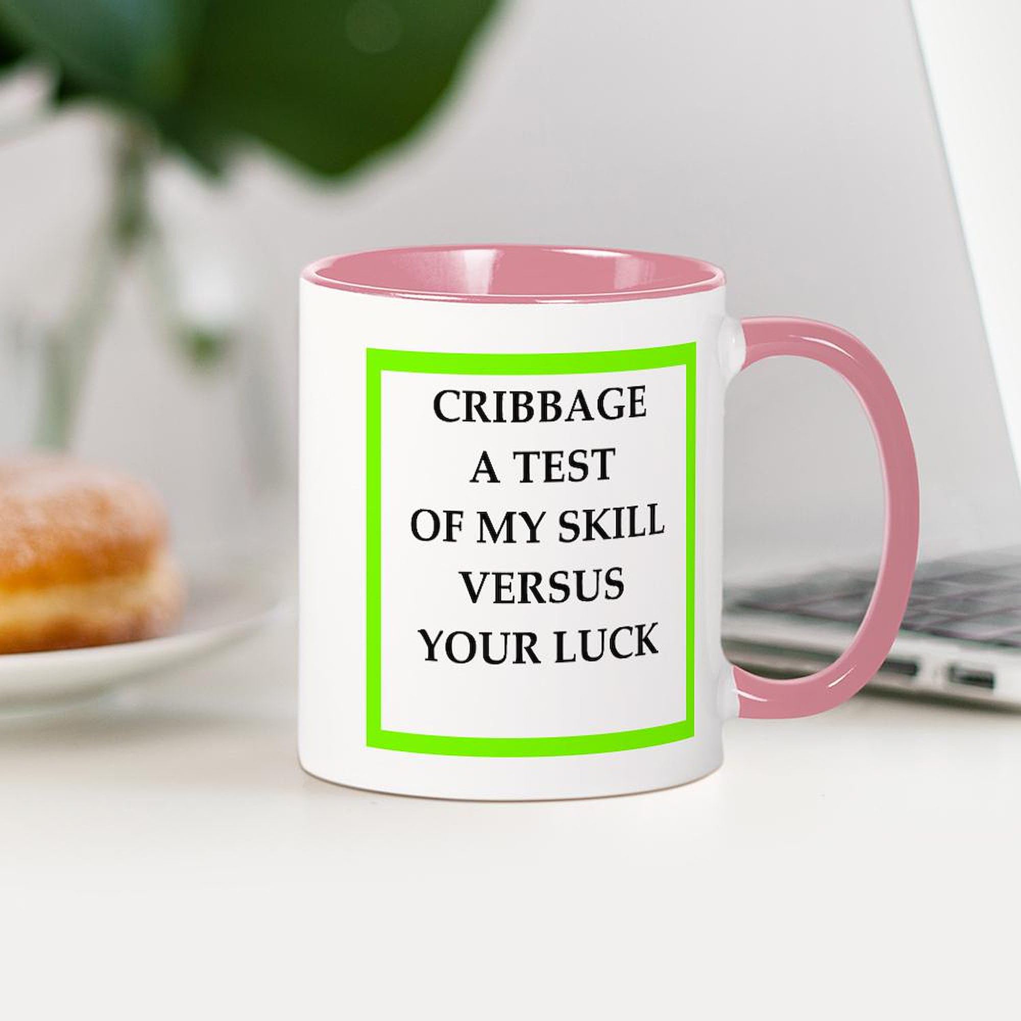 CafePress Funny Cribbage Joke Ceramic Coffee Mug 11 oz (325 ml) - Perfect for Game Nights, Gifts & Coffee Lovers