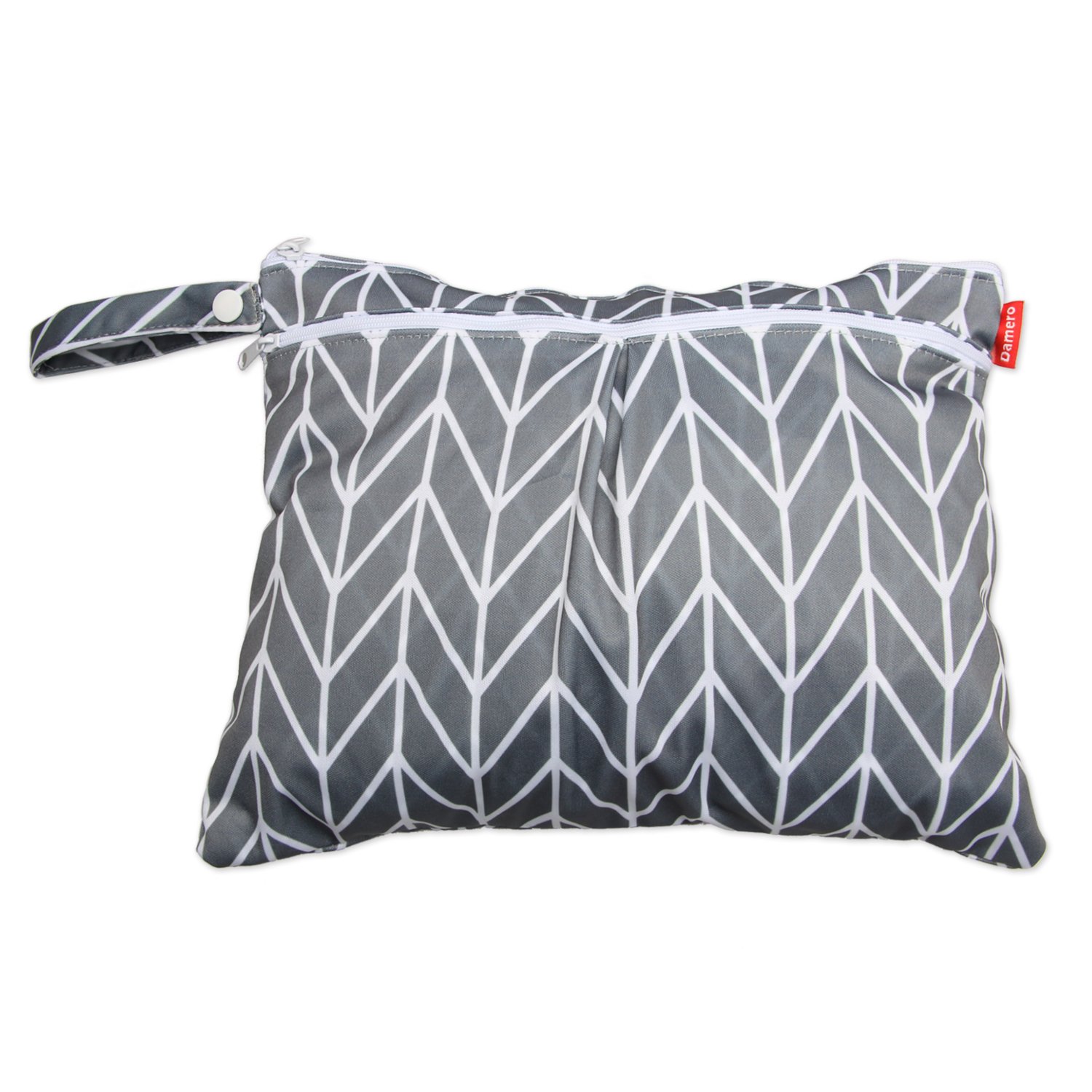 Damero 3-Piece Waterproof Wet Dry Bag Set with Handle - Perfect for Travel, Cloth Diapers, Pumping Parts, Swimsuits & Baby Clothes - Compact & Portable for On-the-Go Parents (Gray Arrows Design) - Ideal for Daycare, Beach Trips & Gym Use