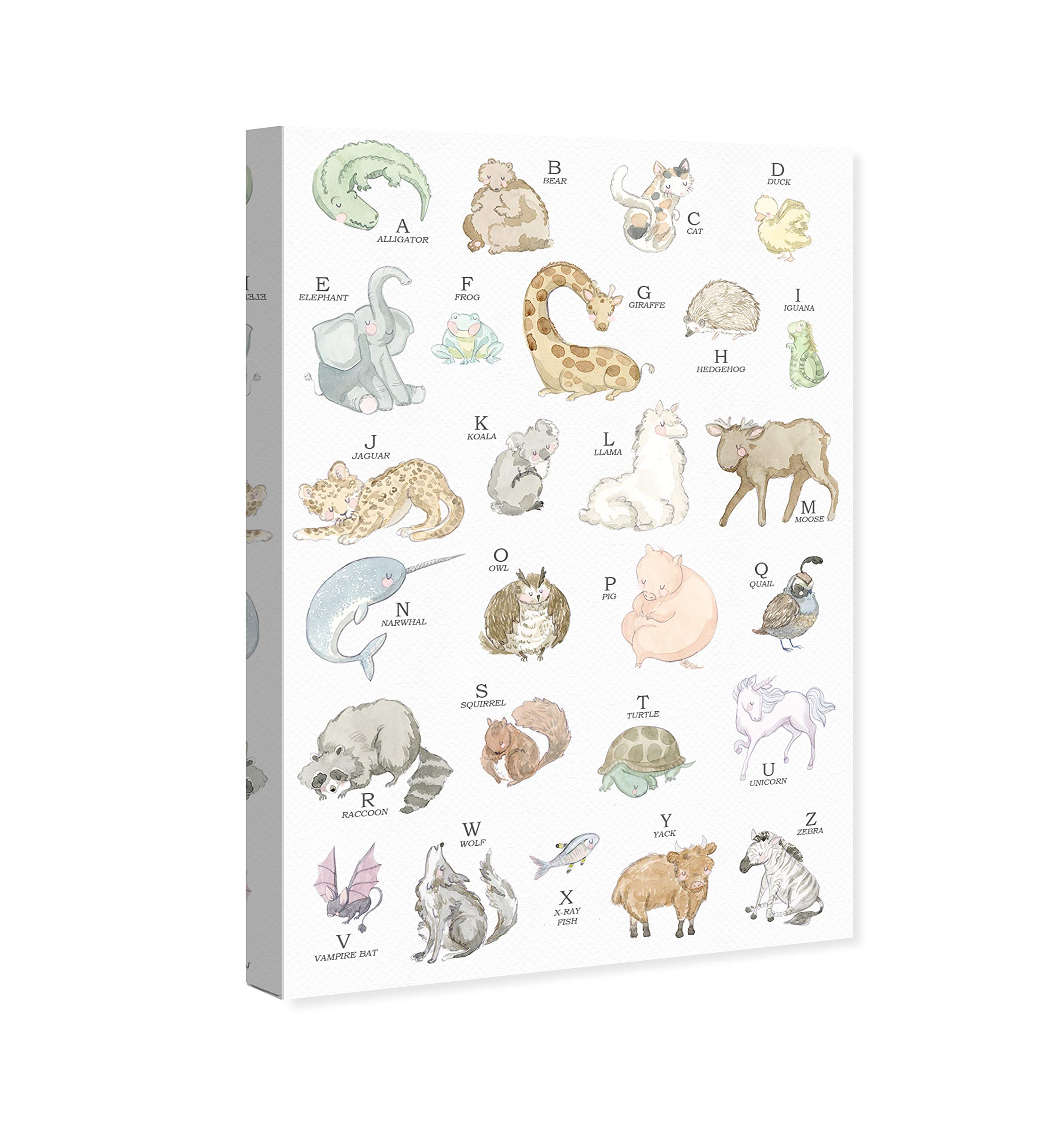 Oliver Gal Artist Co. Baby Alphabet Animals Wall Art Canvas Prints - 24