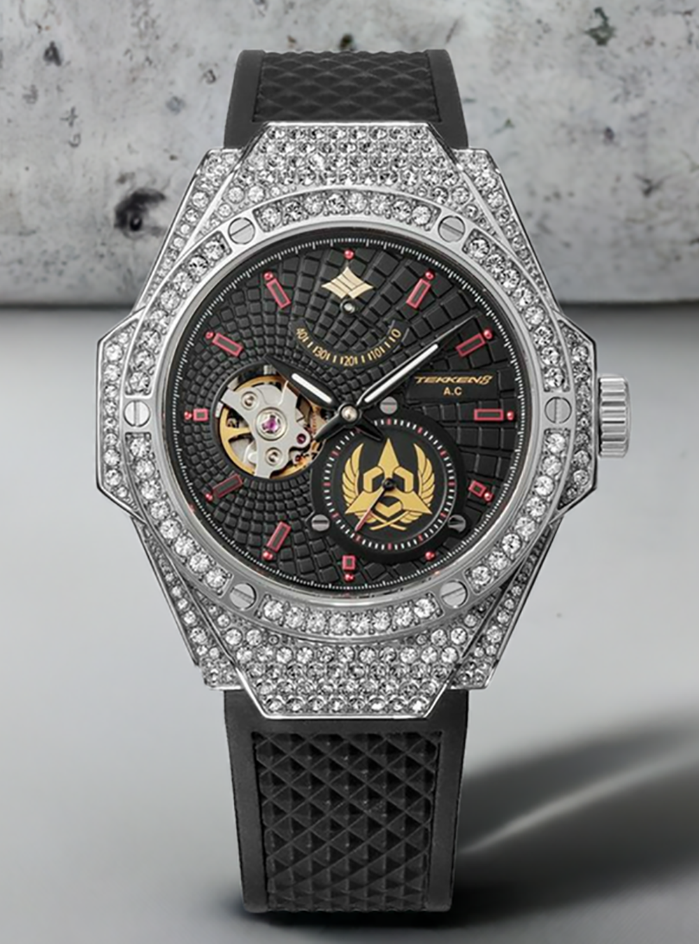 TEKKEN x ANGEL CLOVER Collaboration Watch - Heihachi Mishima Limited Edition TE44SSZ HE - Japan Movement - Perfect for Gaming Fans & Collectors - Ideal for Cosplay, Gift Giving & Anime Conventions
