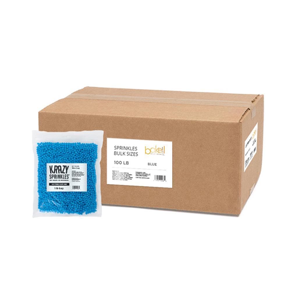 4mm Blue Sprinkle Beads in Bulk - Case Pack for Jewelry Making, Cake Decorating & DIY Crafts