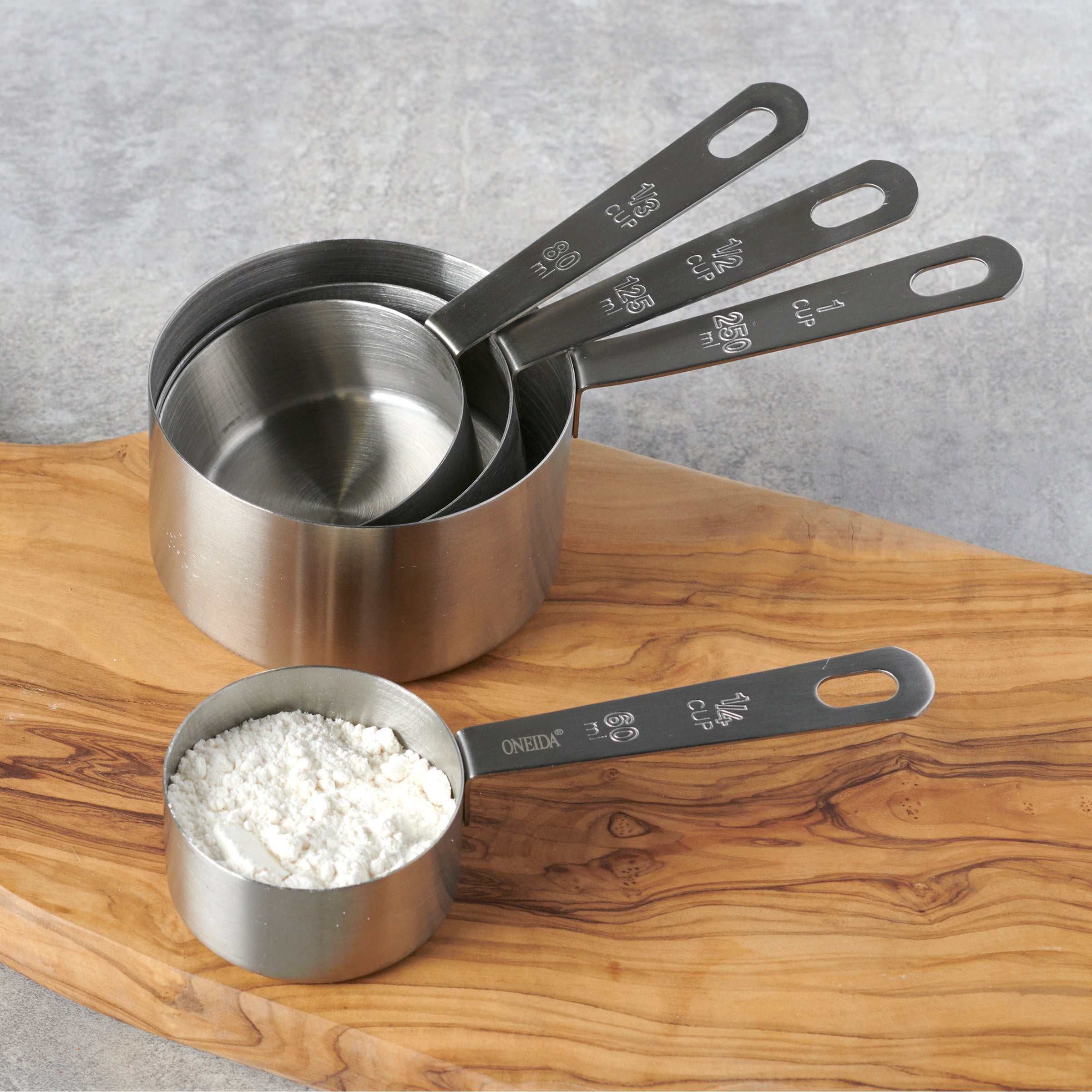 Premium 4-Piece Measuring Cups Set - Stainless Steel Kitchen Essentials for Baking & Cooking - Perfect for Home Chefs & Professional Bakers