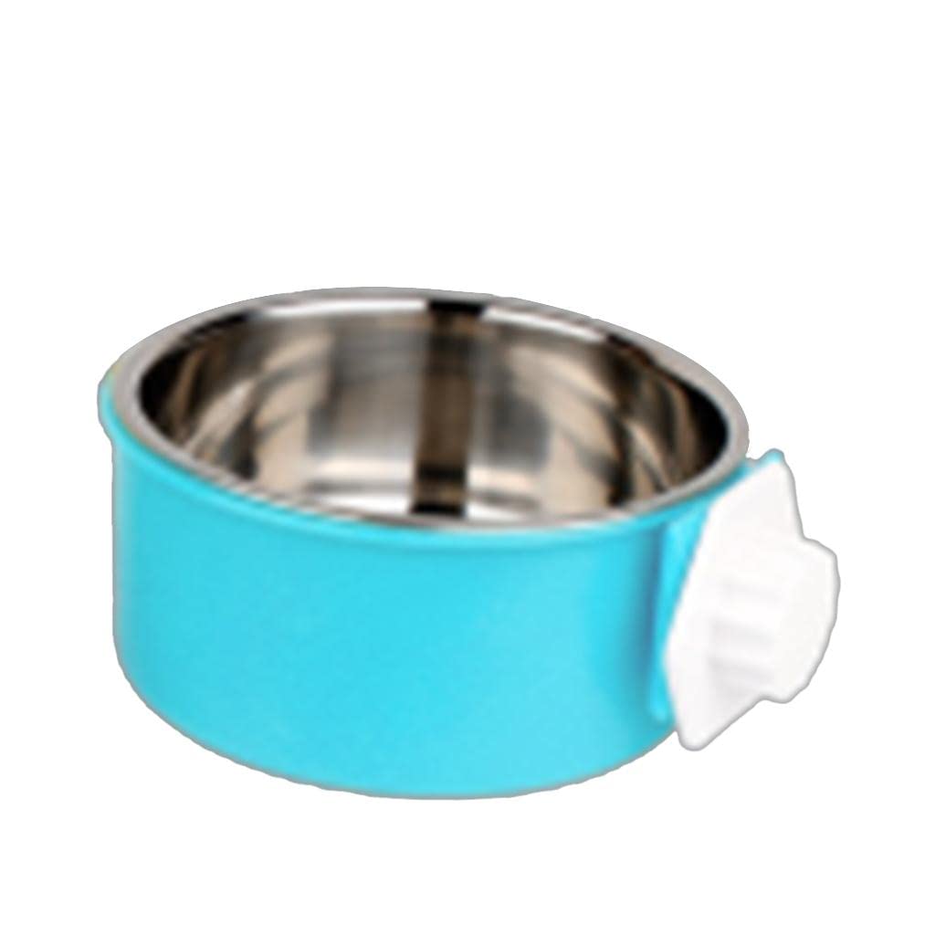 SECRET DESIRE Hanging Pet Bowl for Cats & Dogs - Elevated Raised Food & Water Dish for Small Pets, Blue - Perfect for Home, Travel, and Outdoor Use