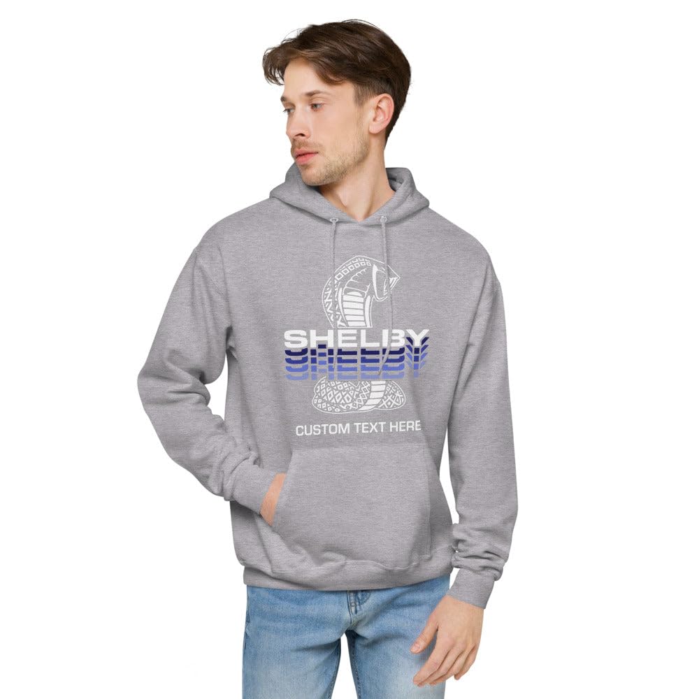 **Personalized Shelby Snake Logo Fleece Hoodie - Unisex Pullover Sweatshirt - Custom Muscle Car Gift for Racing Fans & Enthusiasts - Perfect for Car Shows & Casual Wear**    (Note: I removed 