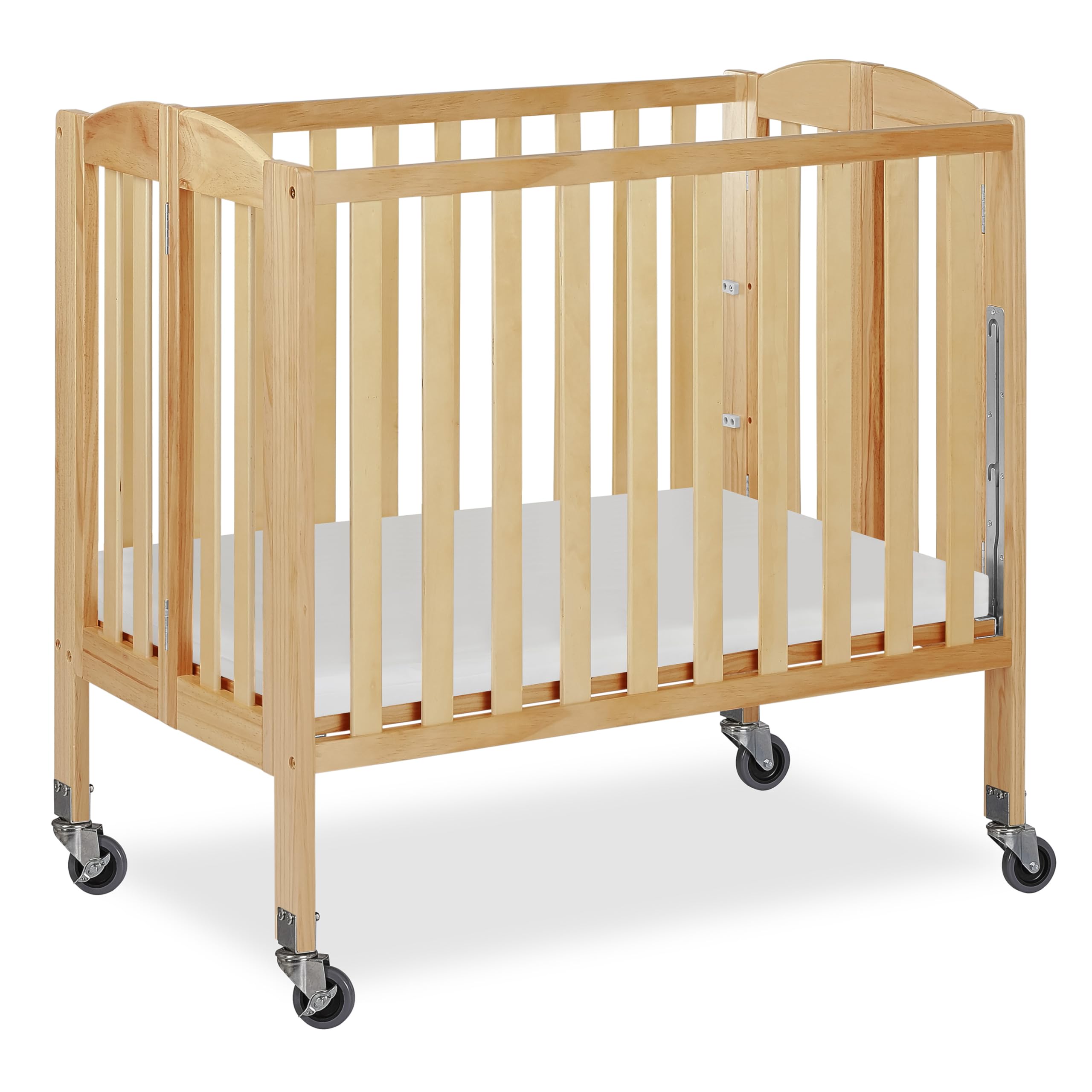 Dream On Me 3-in-1 Folding Portable Baby Crib - Convertible Bassinet & Playard - Natural Wood Finish - Large Size for Nursery, Travel & Bedroom Use