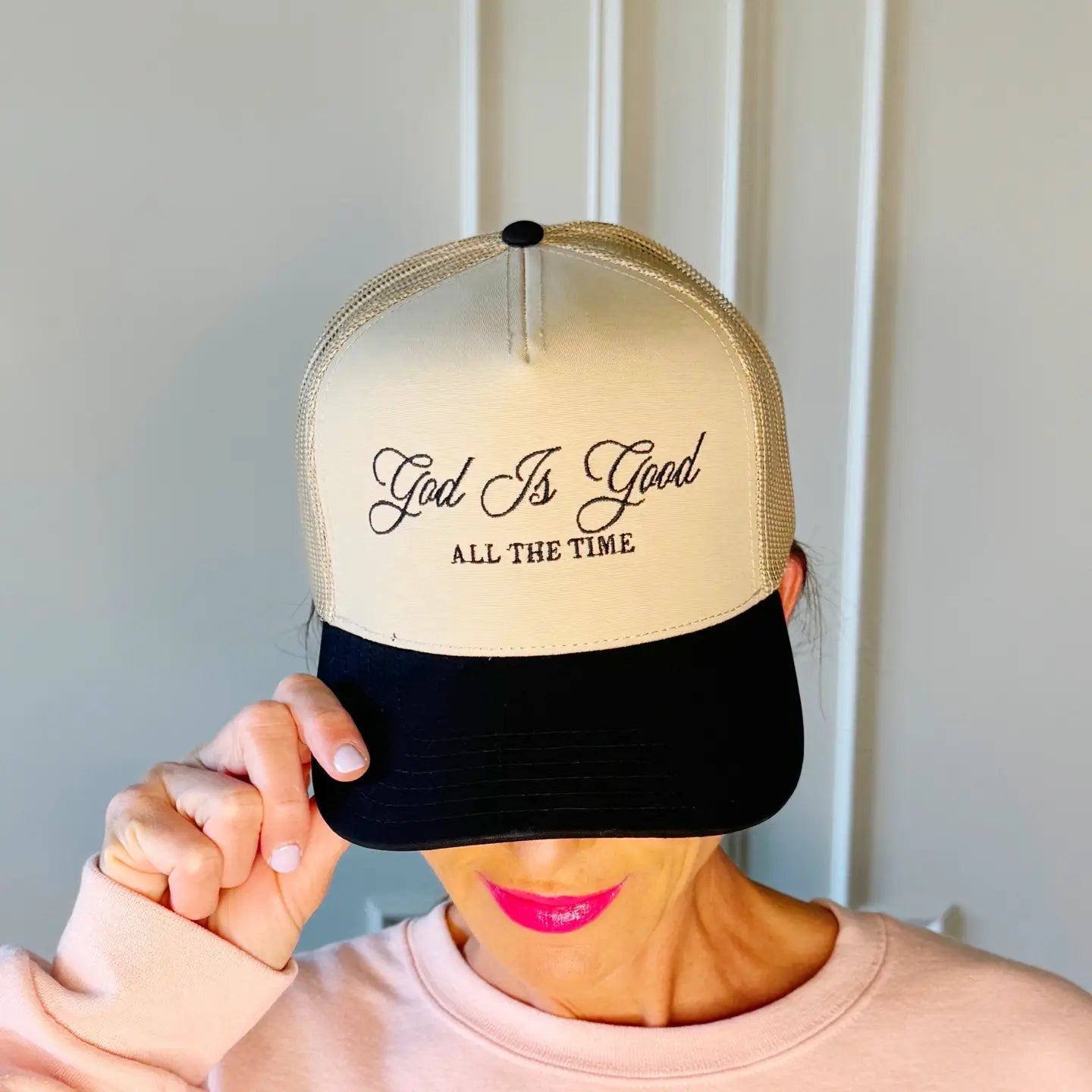 God Is Good Trucker Hat - Adjustable Mesh Back Cap for Men & Women - Perfect for Outdoor Activities, Sports, and Casual Wear