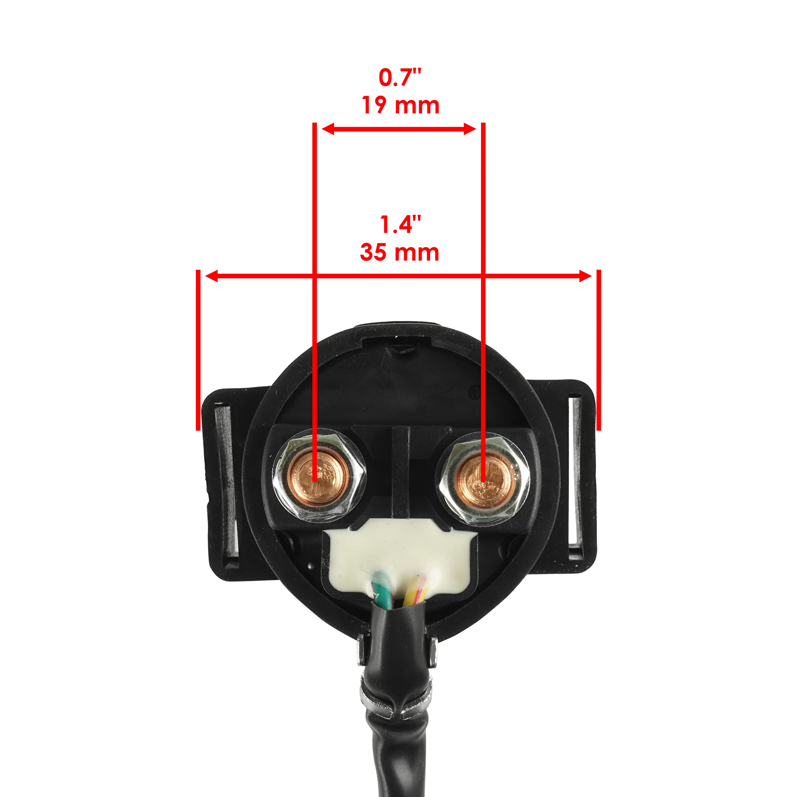 Caltric Starter Solenoid Relay for Hyosung GT125 GT250 GT650 GT125R GT250R GT650R - Motorcycle Engine Starter Replacement Part for Smooth Ignition & Reliable Performance