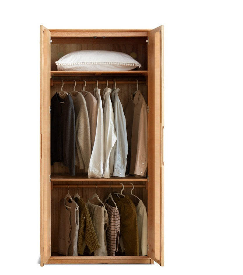 Solid Oak Wood Wardrobe - Spacious Storage for Bedroom, Closet & Home Organization | Durable & Stylish Furniture for Modern Living Spaces