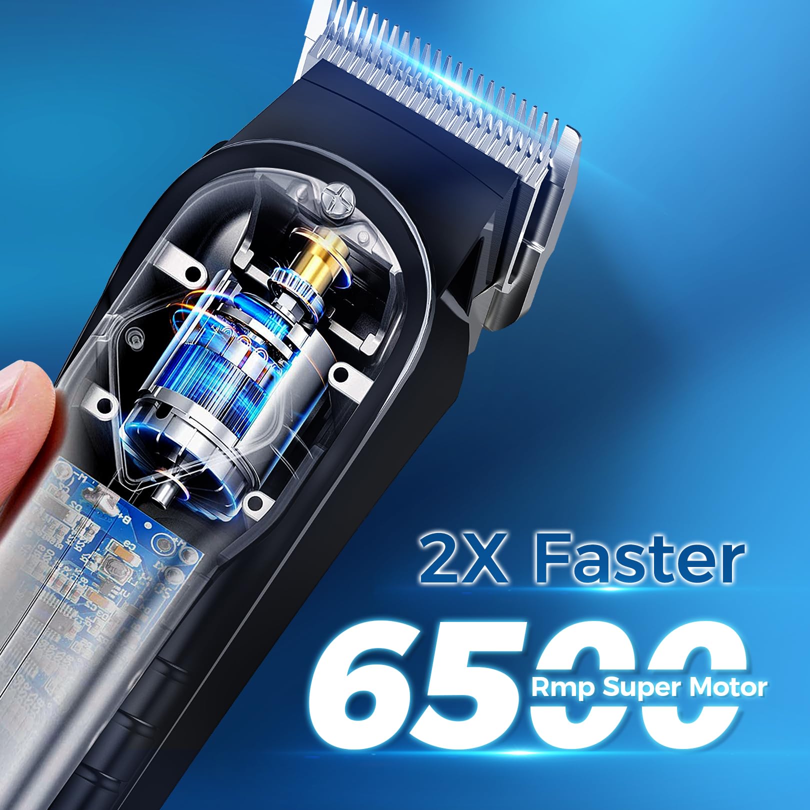 Professional Cordless Hair Clippers for Men & Women - Low Noise Hair Cutting Kit with 10 Guide Combs, LED Display, 5H Beard Trimmer & Barber Scissors Set - Perfect for Home Haircuts, Salon Styling & Grooming Gifts