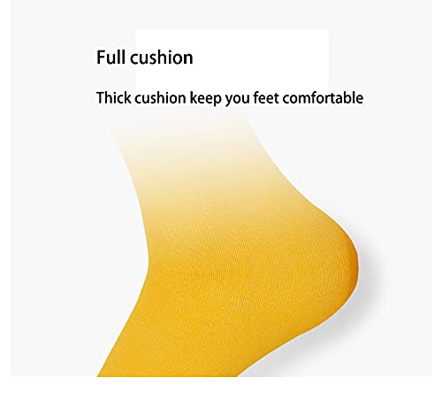 Elite Basketball Socks for Kids 6-13 with Wristband - Yellow for Sports & Training