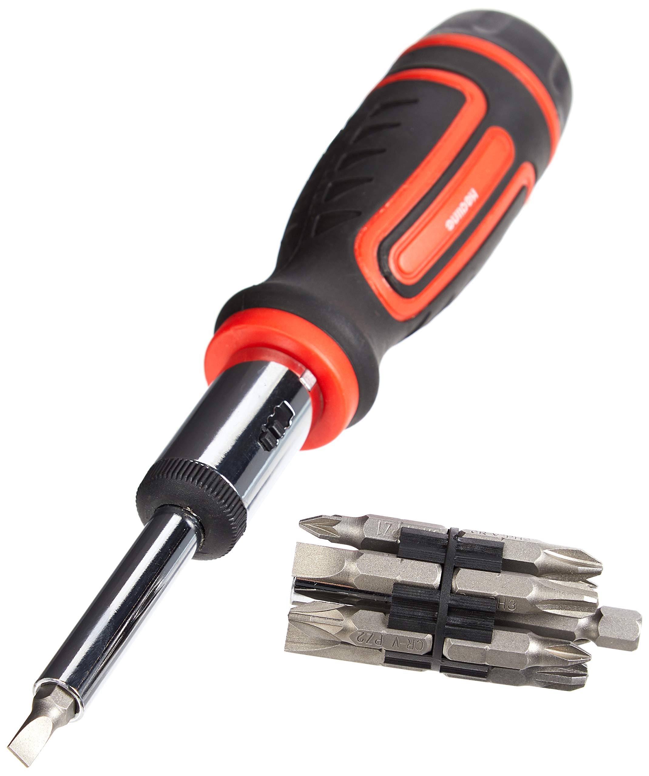Draper Redline Series 28759 14-Piece Ratchet Screwdriver and Bit Set with Frustration-Free Packaging - Assorted Colors for Home DIY, Automotive Repair & Electronics Maintenance