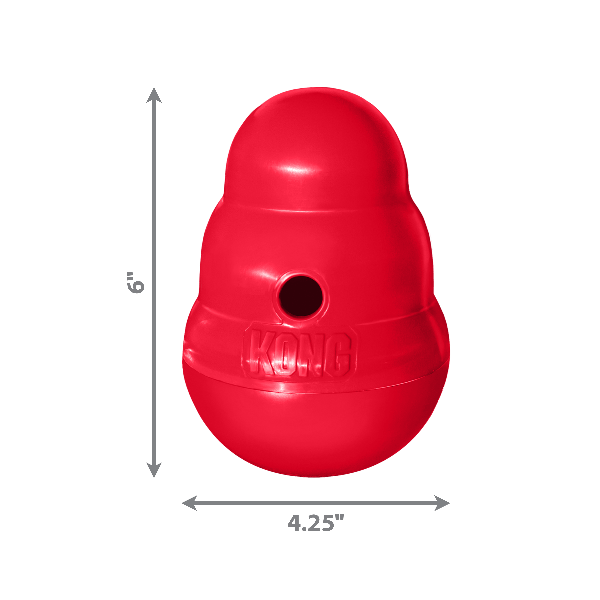 KONG Wobbler - Interactive Treat Dispensing Dog Toy for Mental Stimulation & Slow Feeding | Perfect for Boredom Relief & Training