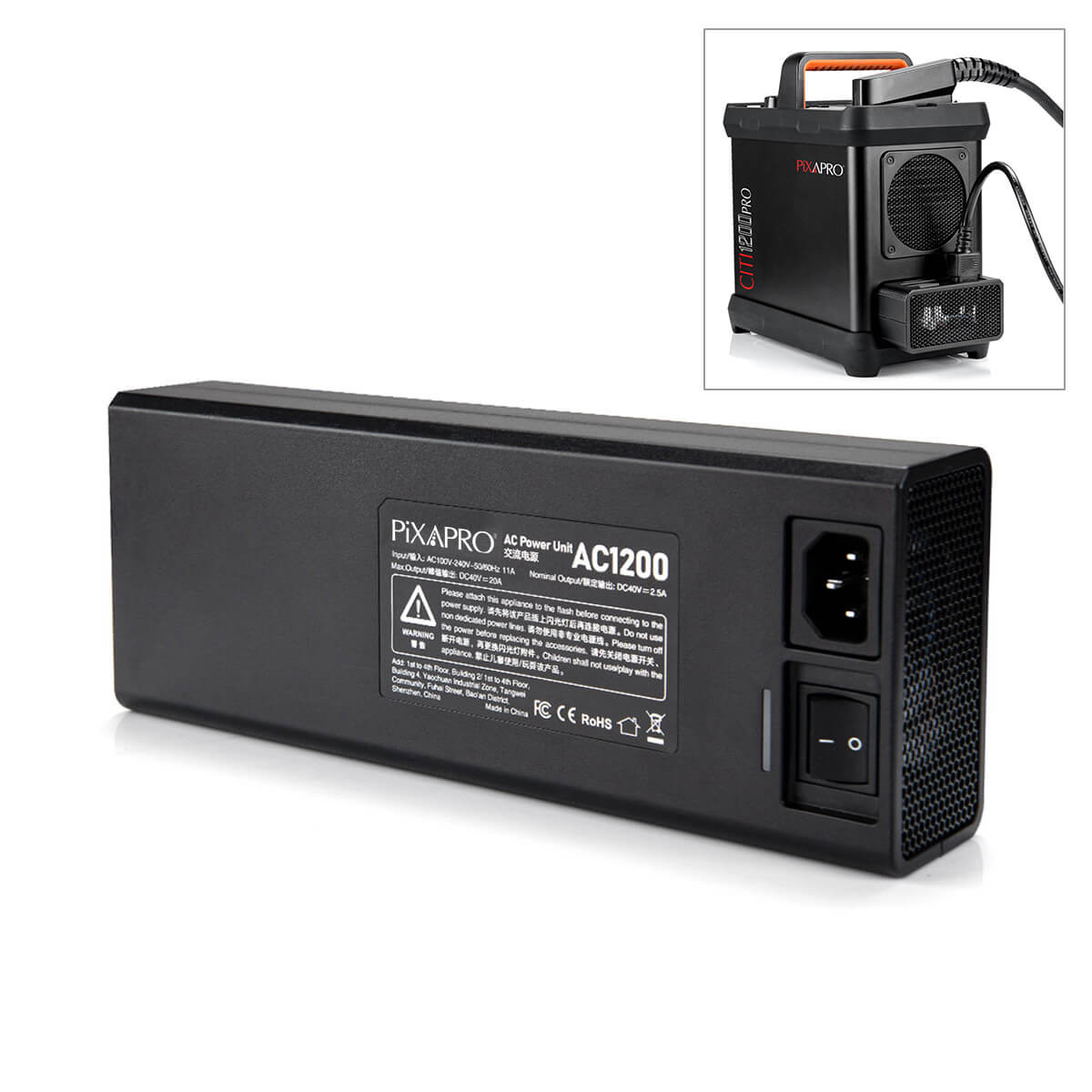 GODOX AD1200PRO AC Power Adapter Replacement - 120V AC to DC Power Supply for GODOX AD1200PRO & AC1200 - Perfect for Studio Photography & Continuous Lighting