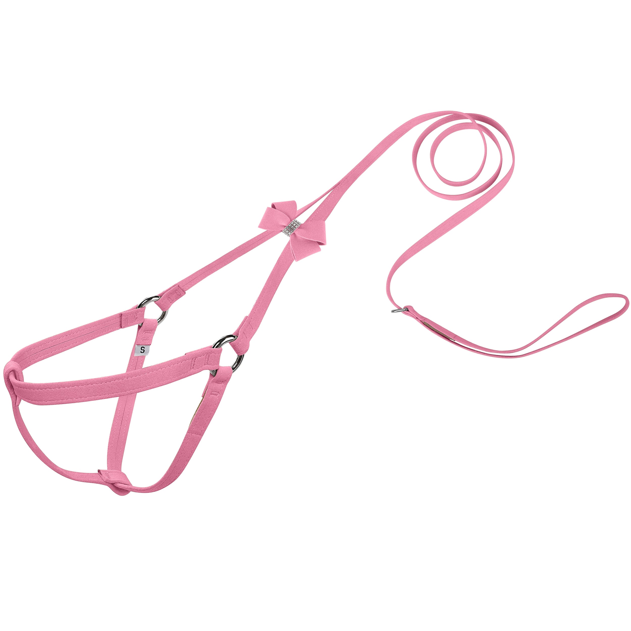 Big Bow Step N Go Dog Leash Harness - Adjustable No-Pull Pet Harness for Small & Medium Dogs, Perfect for Walking, Training & Outdoor Adventures