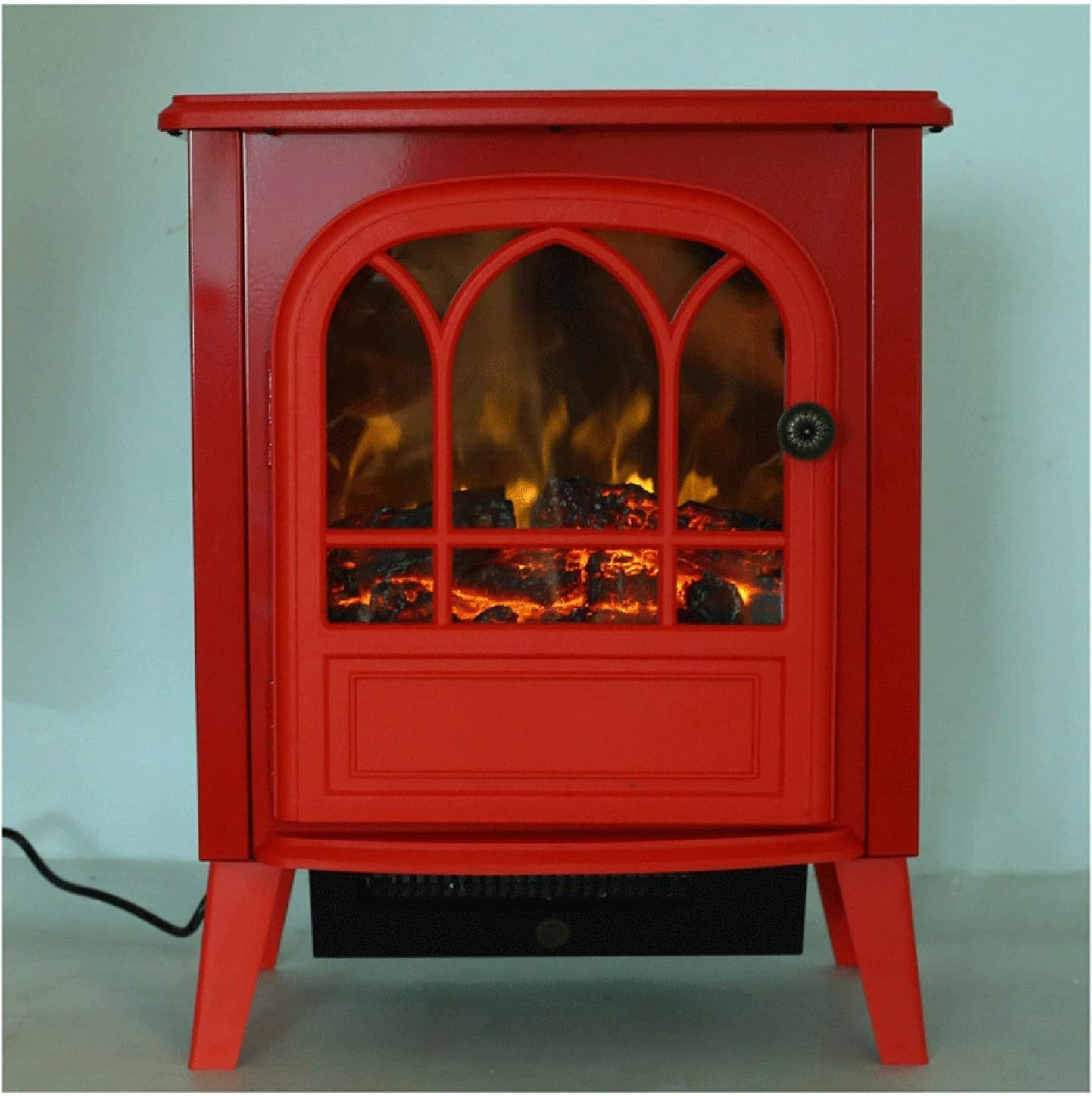 Portable Electric Fireplace Heater - Freestanding Indoor Stove with Realistic Flame Effect, 1500W, Adjustable Thermostat, Overheat Protection - Perfect for Living Room, Bedroom, Office & Winter Heating