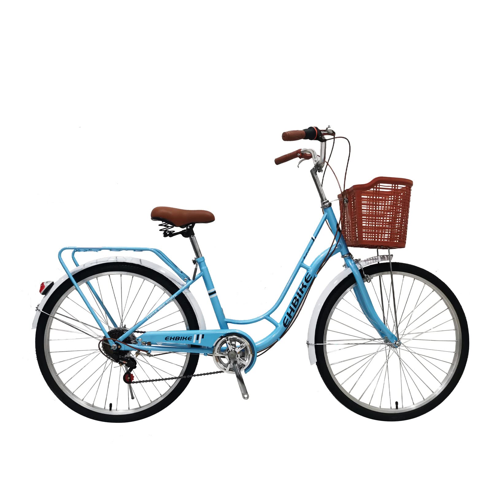 26 Inch Women's Vintage Road Bike - 7 Speed Commuter Bicycle for Seaside Travel & City Riding, Teal Retro Style Cruiser for Female Cyclists (Perfect for Beach Cruising, Urban Commuting & Leisure Rides)