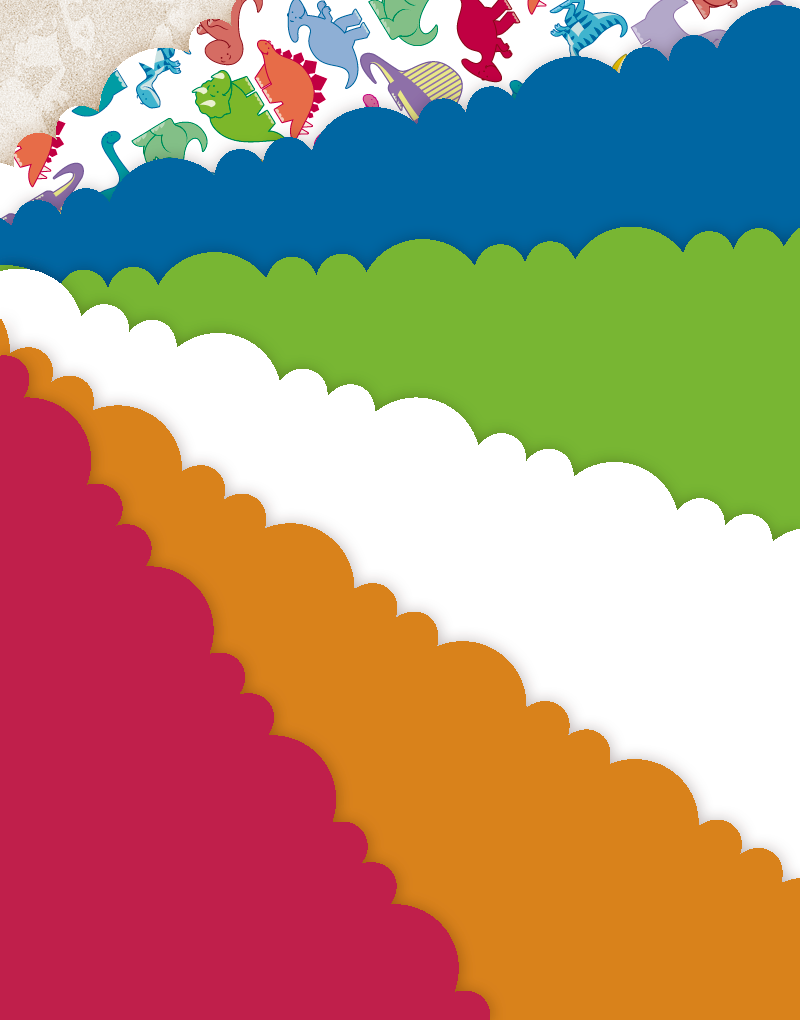 Dinos Scalloped Tissue Paper - Decorative Dinosaur Themed Scalloped Edge Craft Paper for Gift Wrapping, Party Decorations, Scrapbooking & DIY Projects