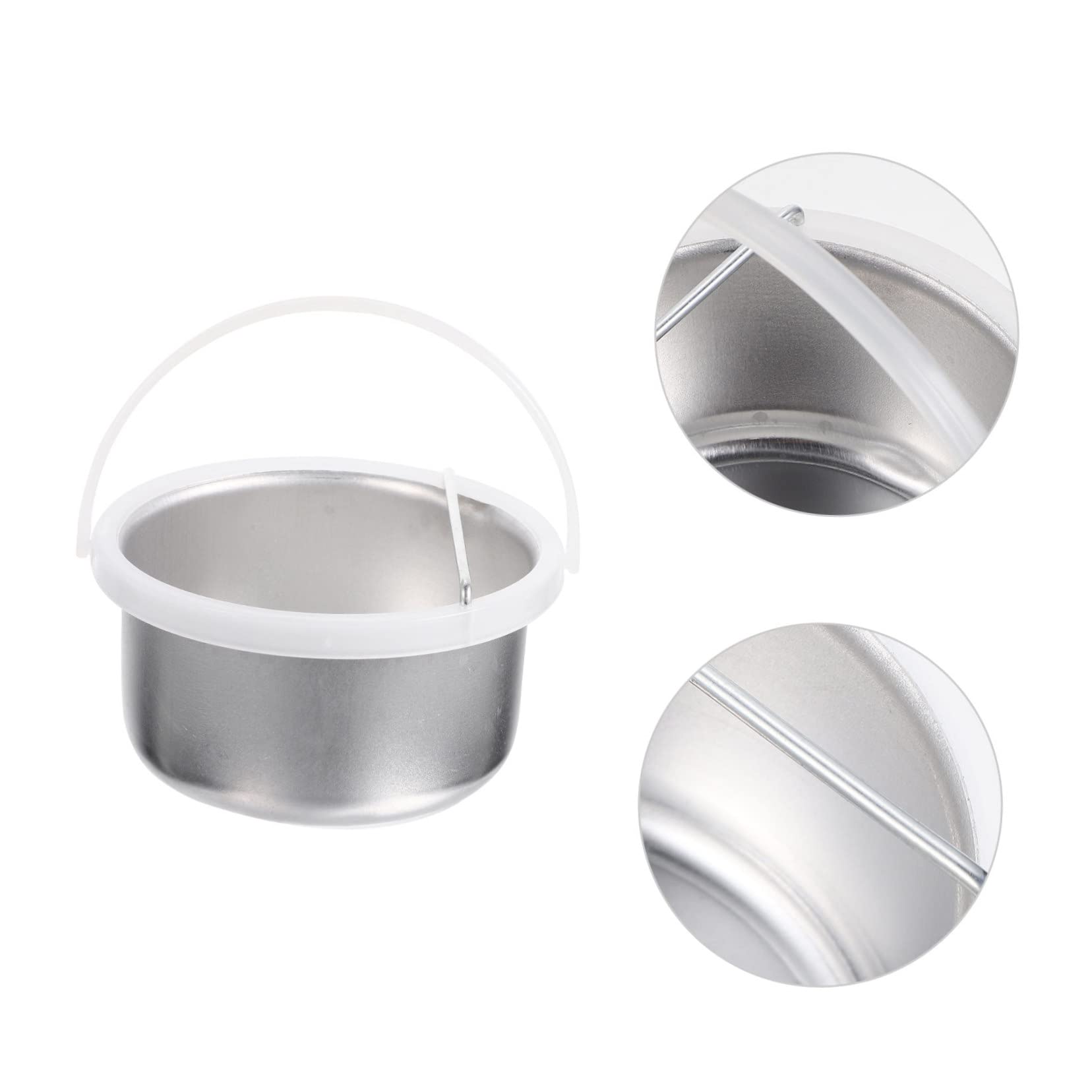 TEHAUX 2-Pack Small Wax Pot Replacement for Wax Warmer - Aluminum Epilator Heating Bowl for Wax Melting (Perfect for Home Salon, DIY Hair Removal & Spa Waxing)