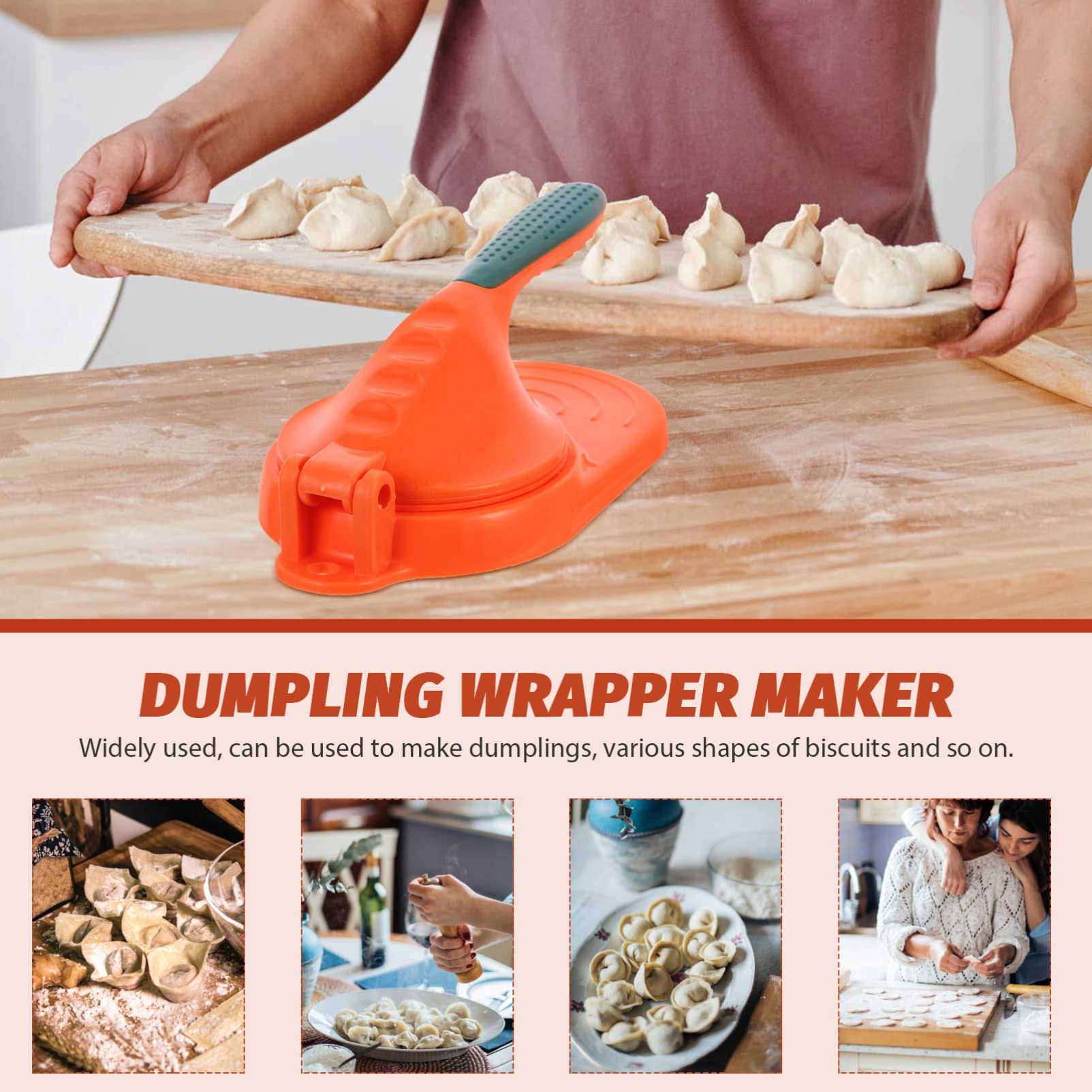 2-Piece Dumpling Press Set - Stainless Steel Dumpling Maker & Wrapper Tool for Homemade Dumplings, Gyoza, Empanadas - Perfect for Asian Cooking, Family Meals & Kitchen Accessories