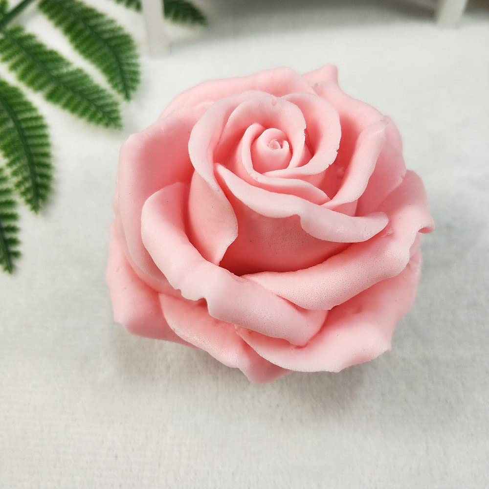 3D Flower Rose Silicone Mold for Candle Making, Soap Making, Fondant, Epoxy Resin, Wax, Cupcake & Chocolate Decorations - Perfect for DIY Crafts, Baking Tools, and Home Decor Projects