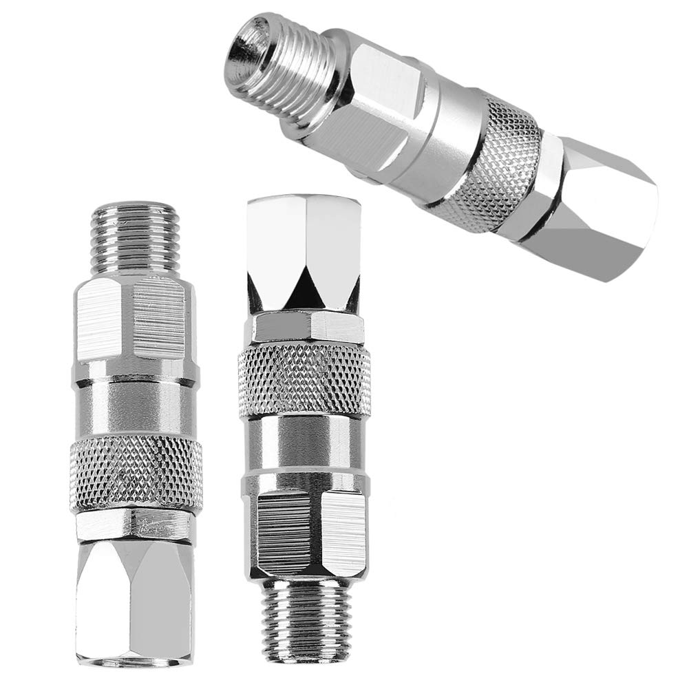 1/4-Inch Stainless Steel Swivel Joint - High Pressure Rotary Connector for Airless Paint Sprayers | Durable Hose Fitting for Professional Painting Equipment | Perfect for Automotive, Industrial & Home Painting Projects